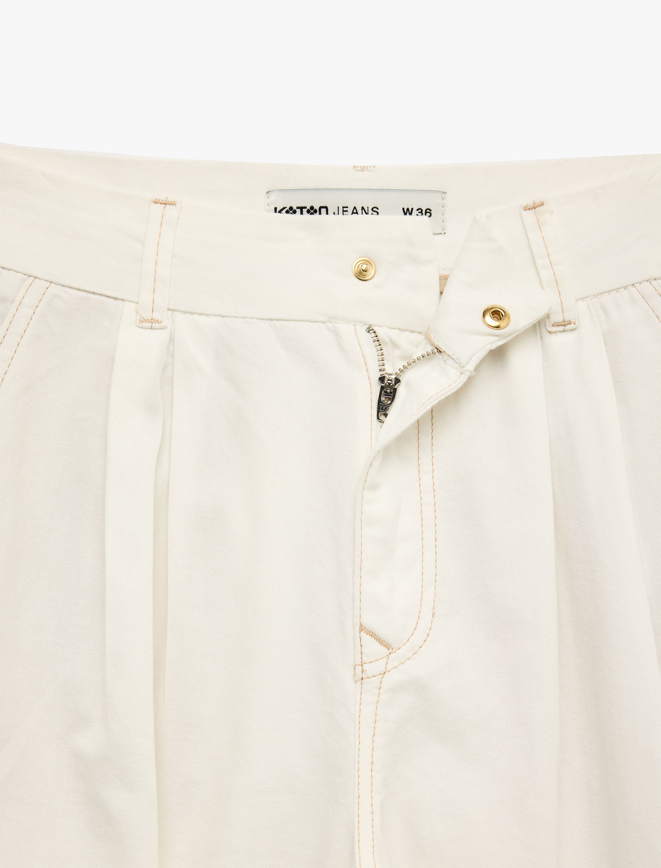   Pamuklu Rahat Kalıp Cepli Barrel Fit Jean Pantolon