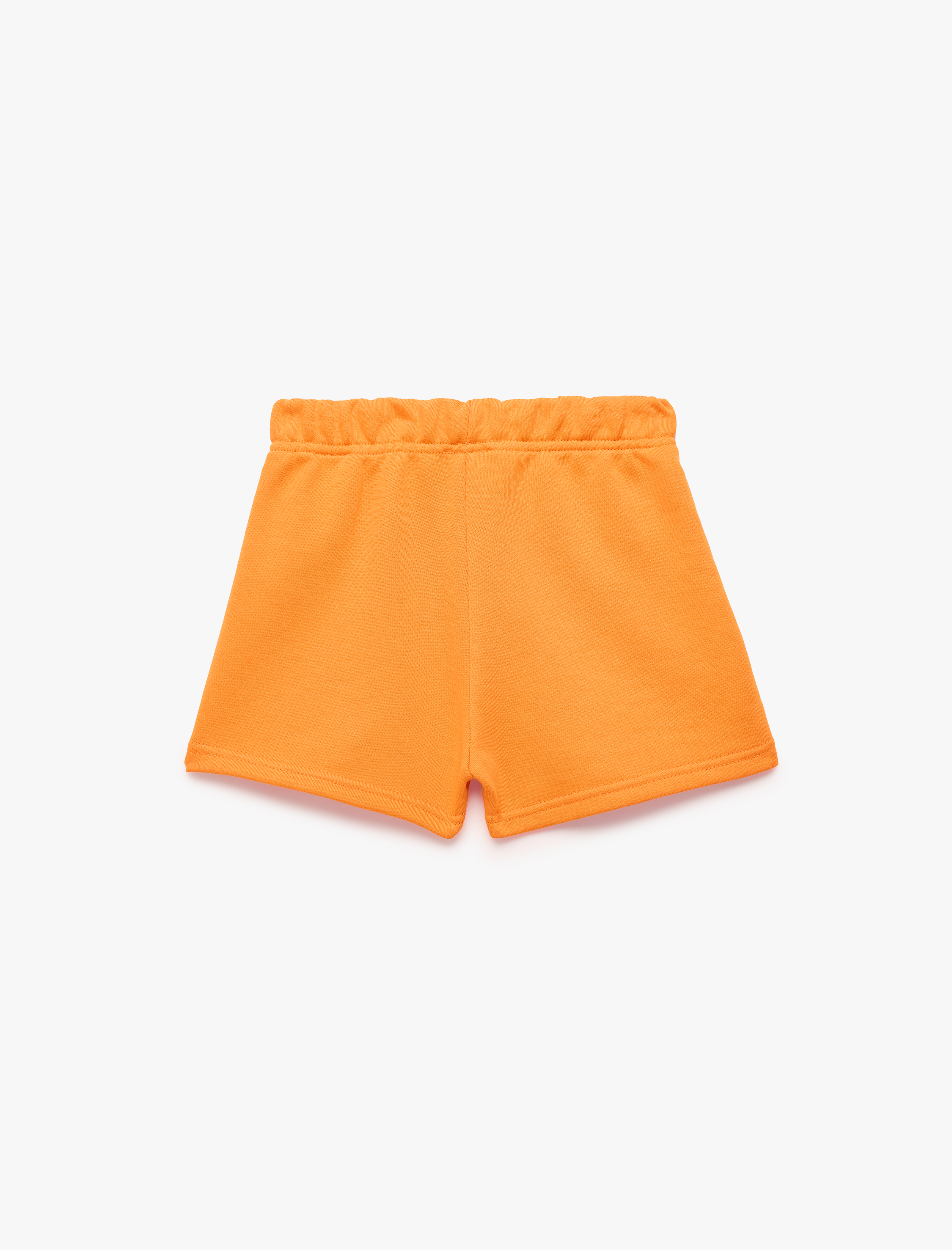  Kız Çocuk Beli Lastikli Pamuk Karışımlı Basic Şort
