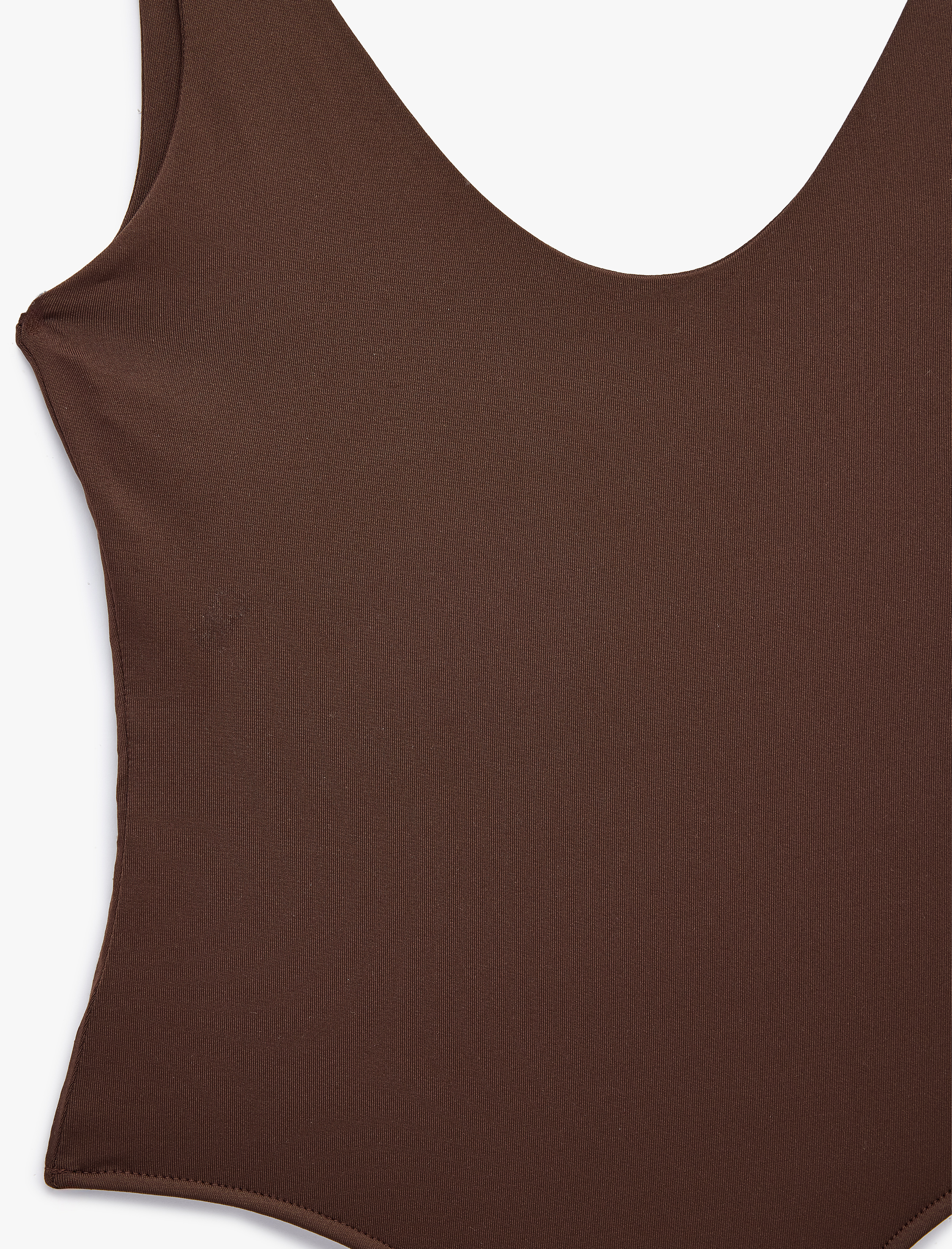   Slim Fit U Yaka Kalın Askılı Bodysuit