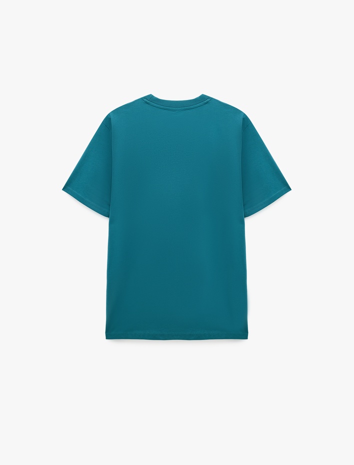 Regular Fit Bisiklet Yaka Pamuklu Basic Kısa Kollu Tişört