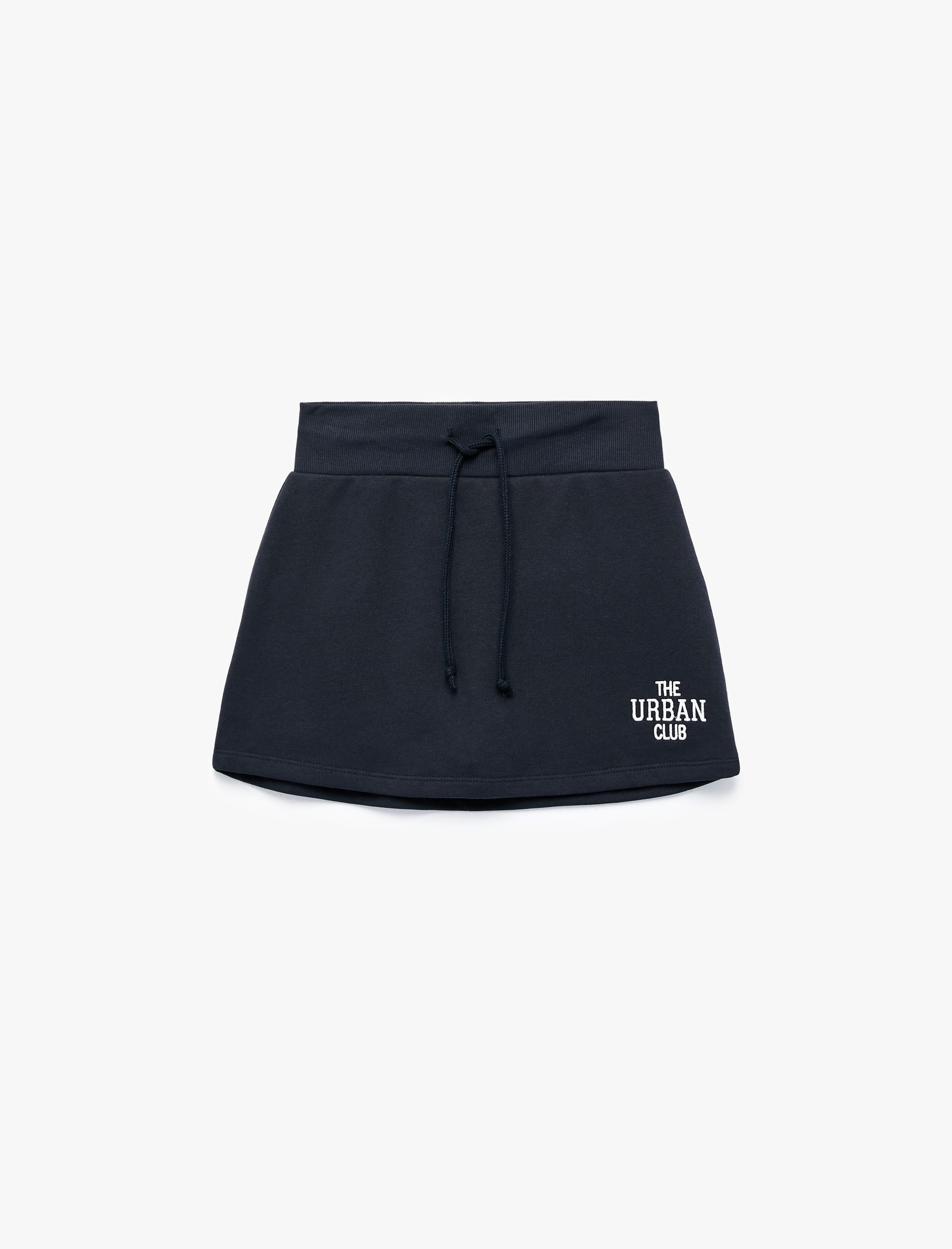   Beli Bağcıklı Slim Fit Nakışlı Mini Spor Şort Etek
