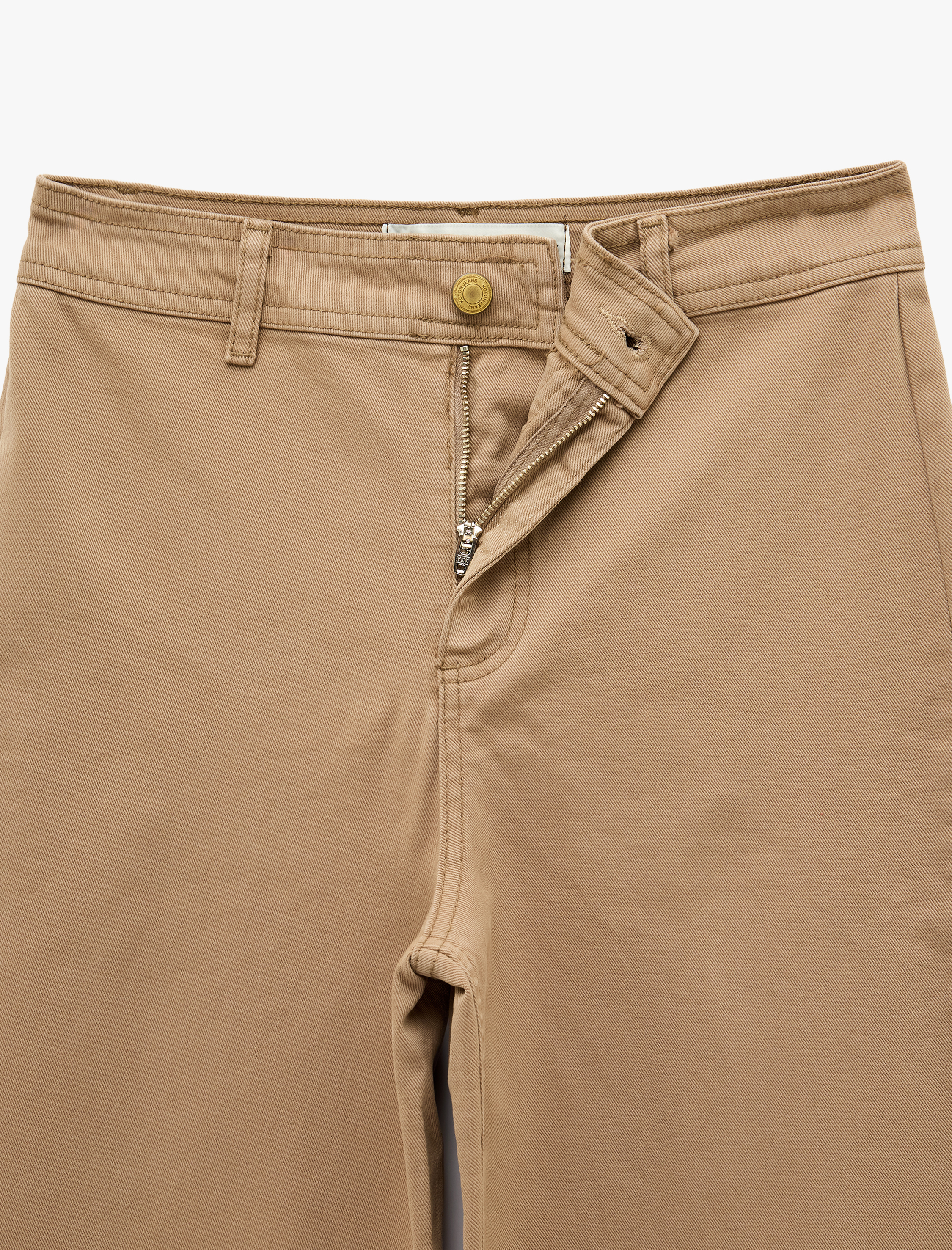   Cepli Rahat Kalıp Kesik Paça Yüksek Bel  Jean Pantolon - Culoette Jean