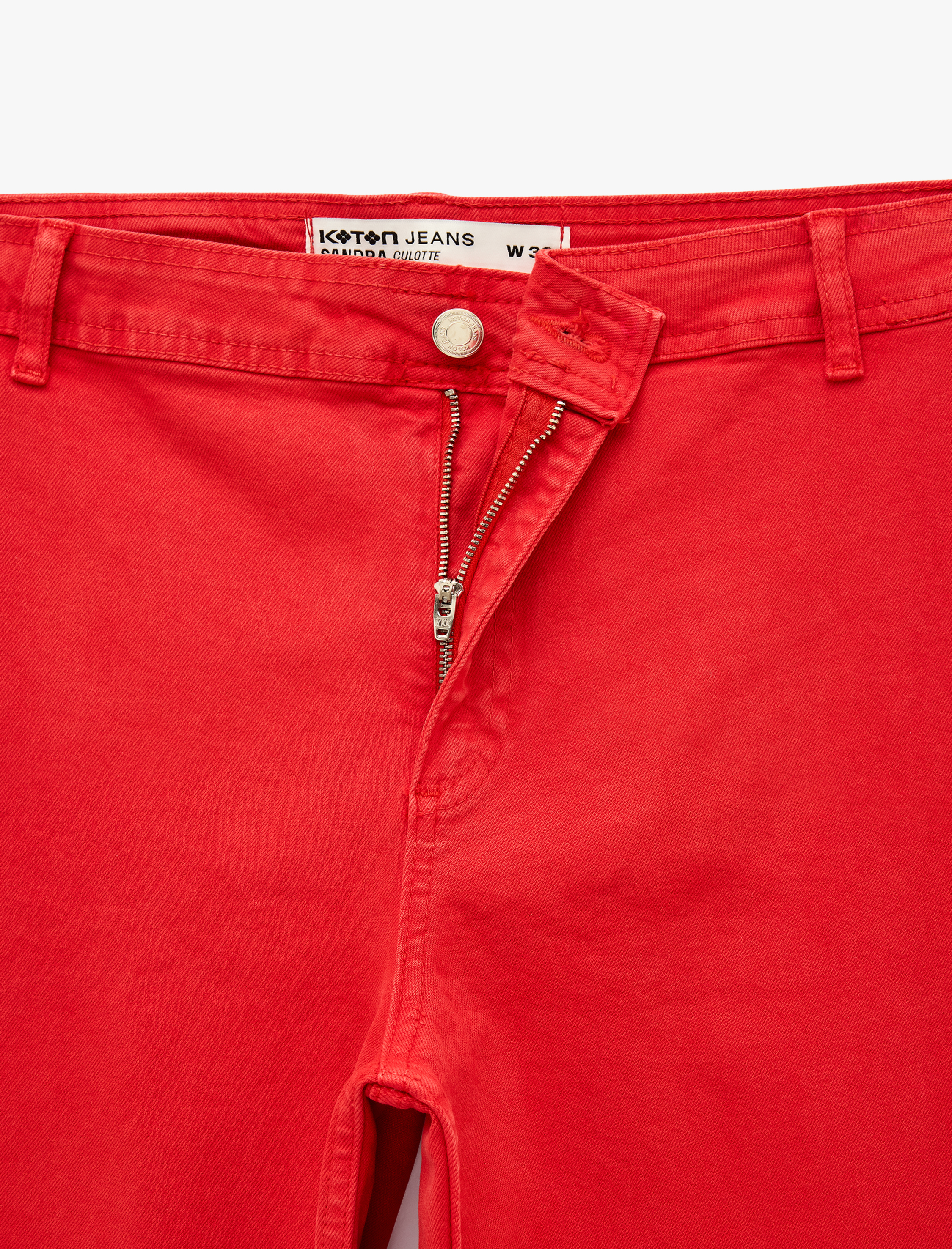   Normal Bel Rahat Kalıp Kesik Paça Jean Pantolon - Culoette Jean