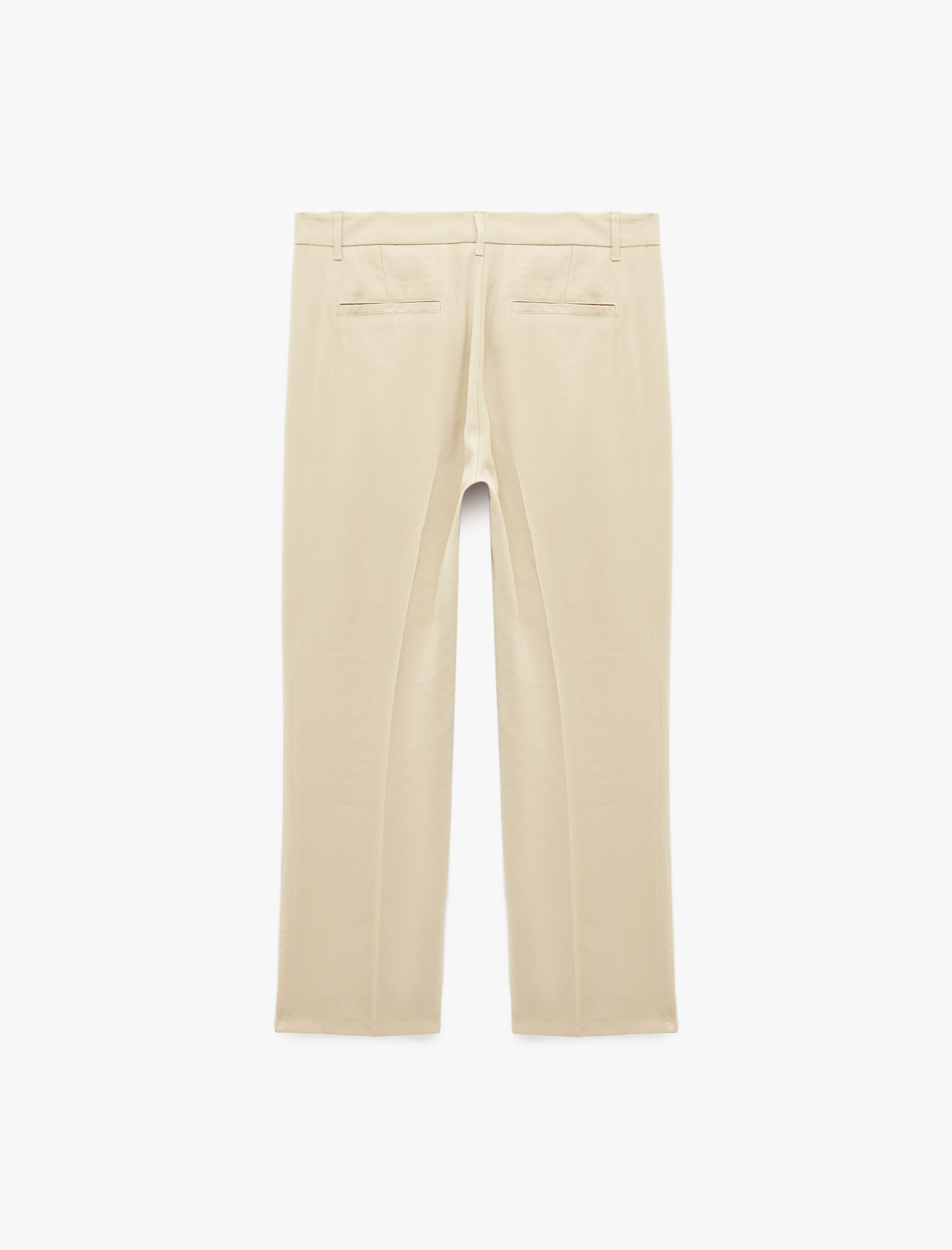   Pileli Cep Detaylı Regular Fit Viskon Kumaş Pantolon