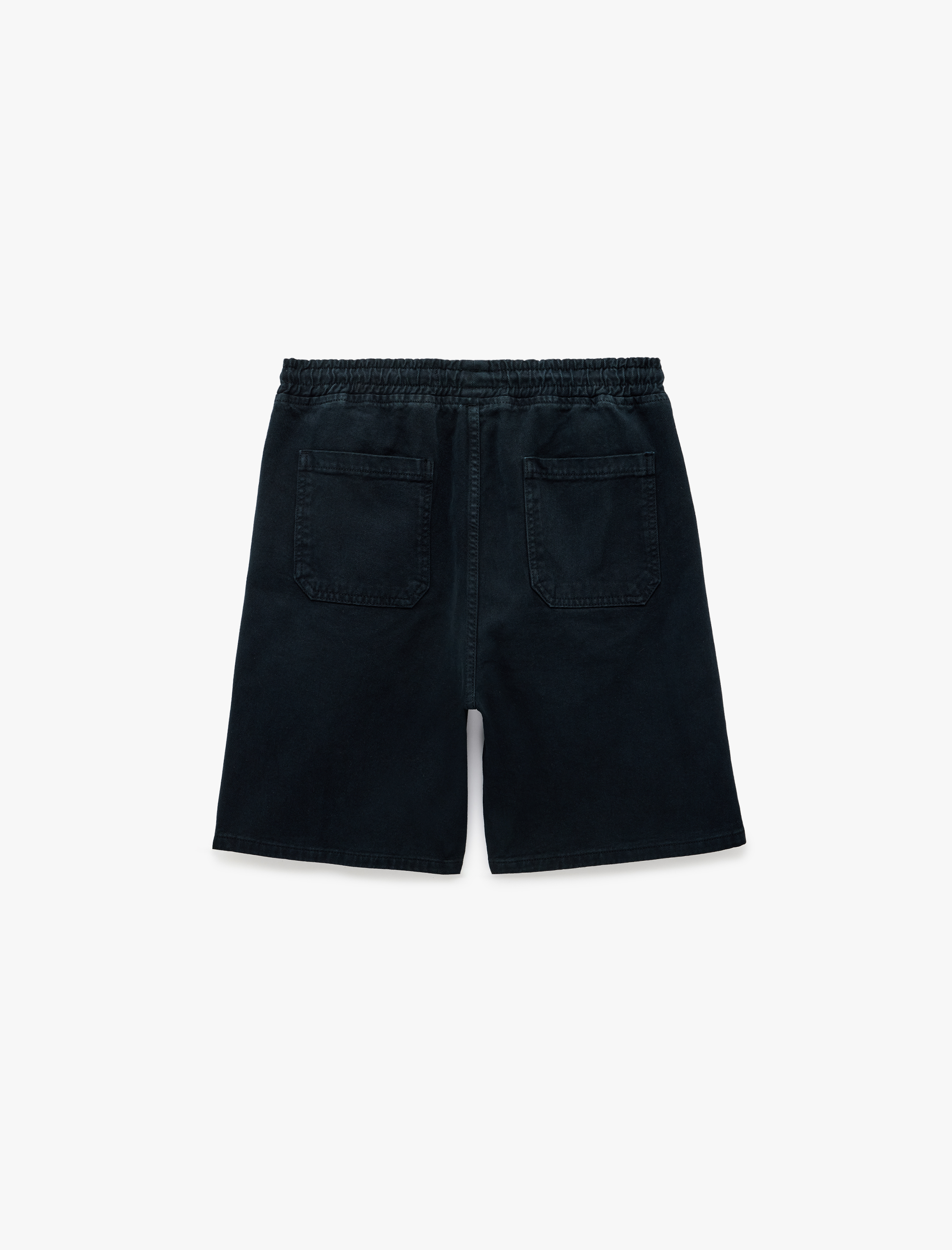   Pamuklu Rahat Kalıp Jogger Beli Bağcıklı Bermuda Jean Şort