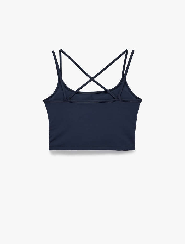  Çapraz Askılı Slim Fit Spor Bluz