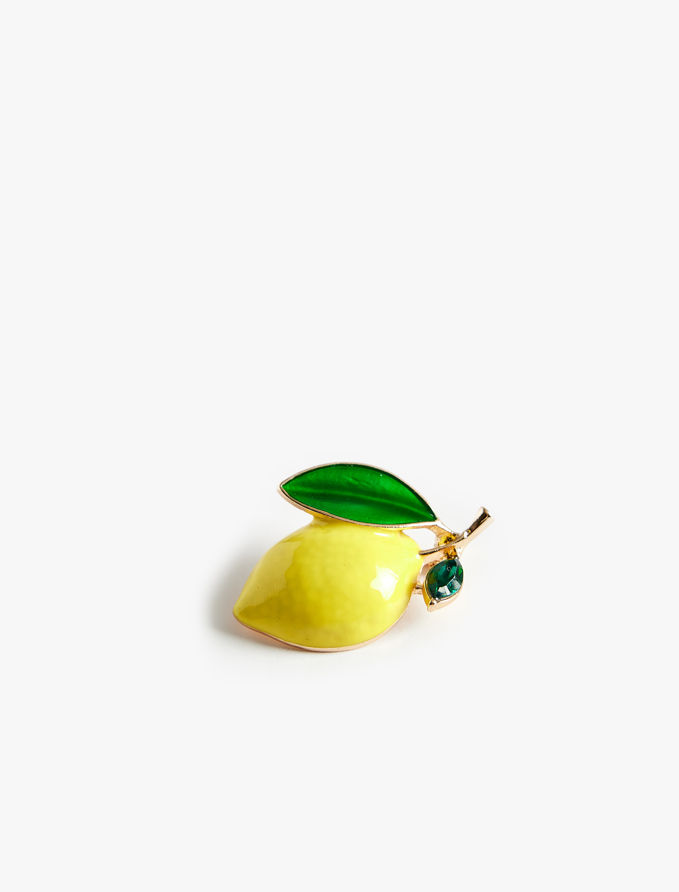  Kadın Arkası İğneli Limon Figürlü Broş