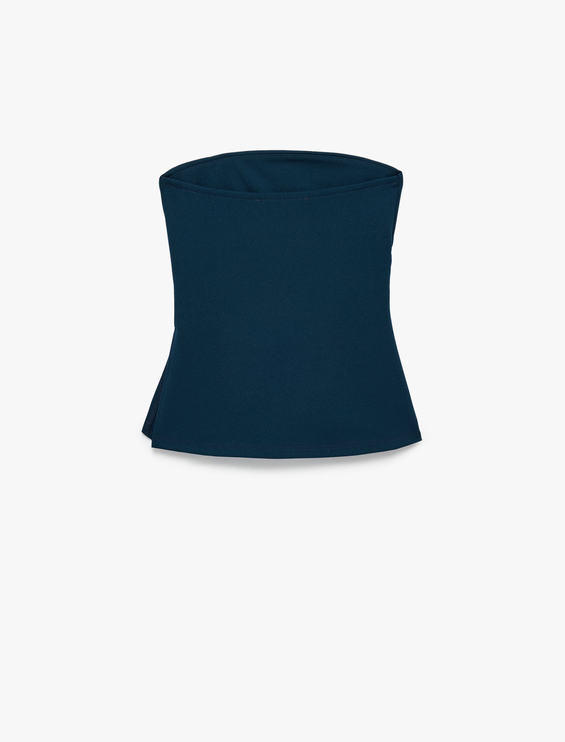   Slim Fit Drape Detaylı Straplez Top