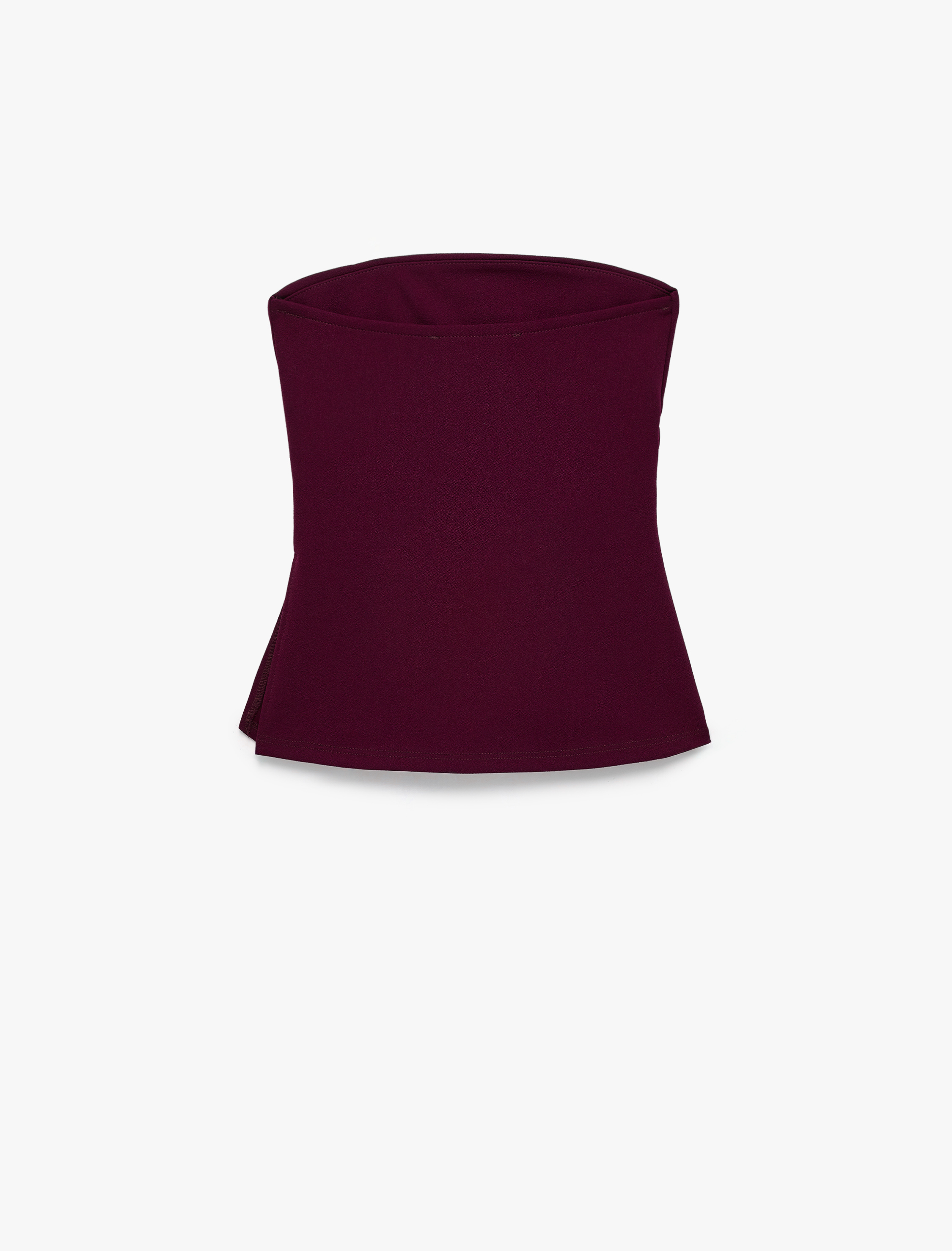   Slim Fit Drape Detaylı Straplez Top