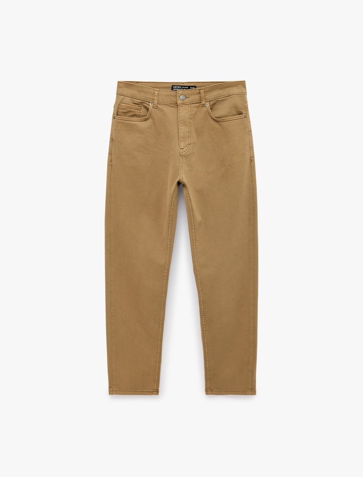  Normal Bel Cepli Pamuklu Tapered Fit Jean Pantolon - Joe Jean