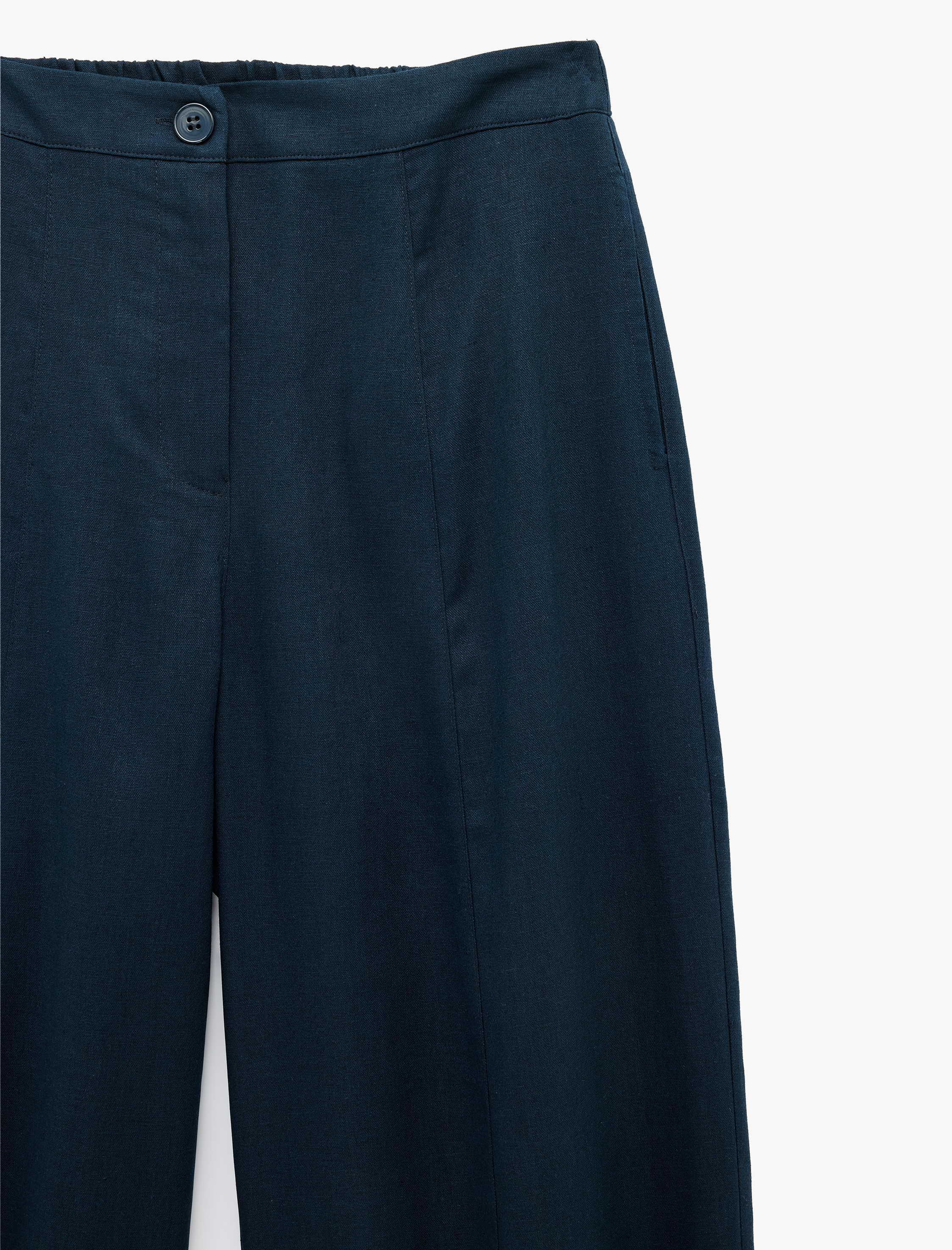   Regular Fit Cep Detaylı Barrel Fit Yüksek Bel Pantolon