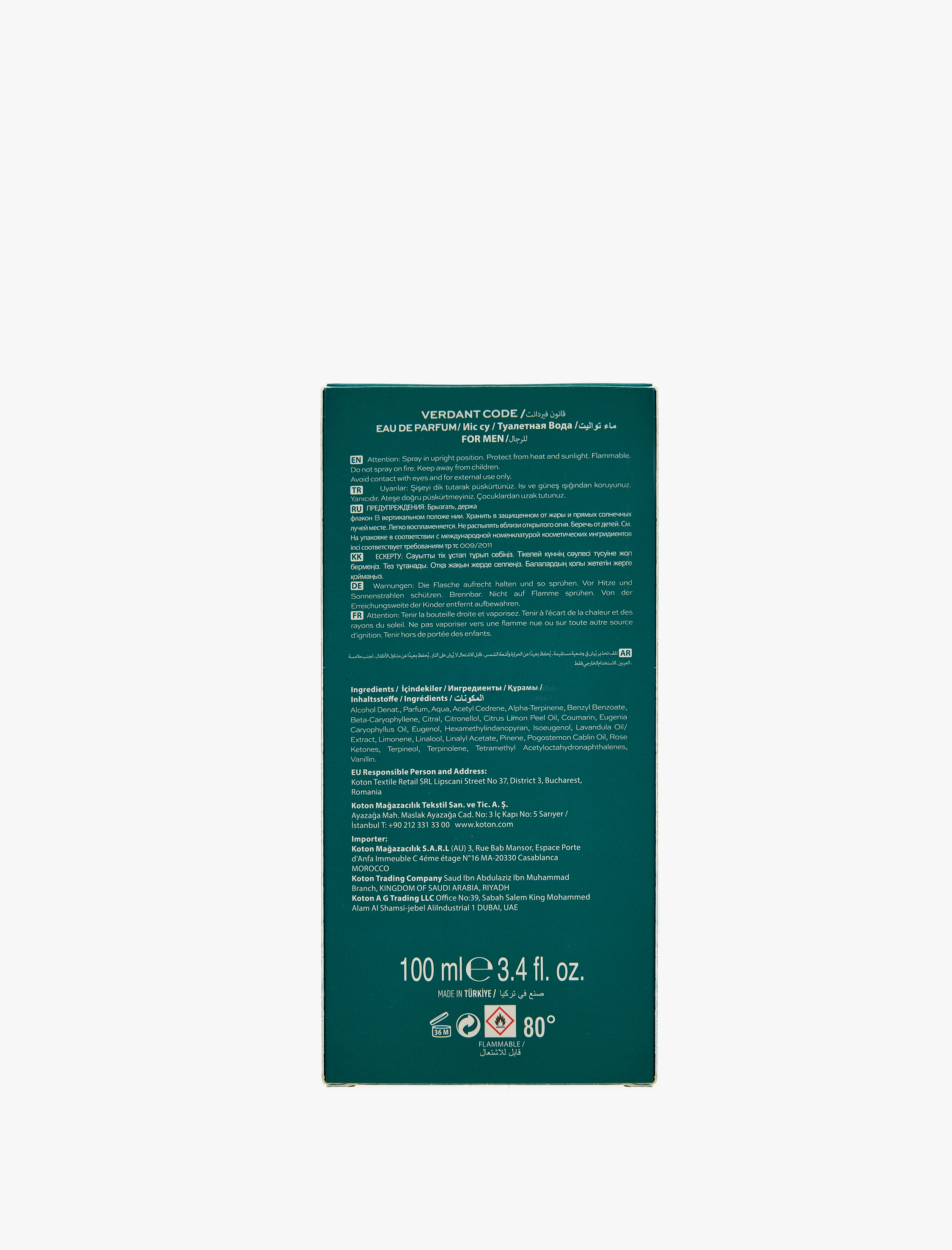  Erkek Parfüm The Modern Gentleman - Verdant Code 100 ML