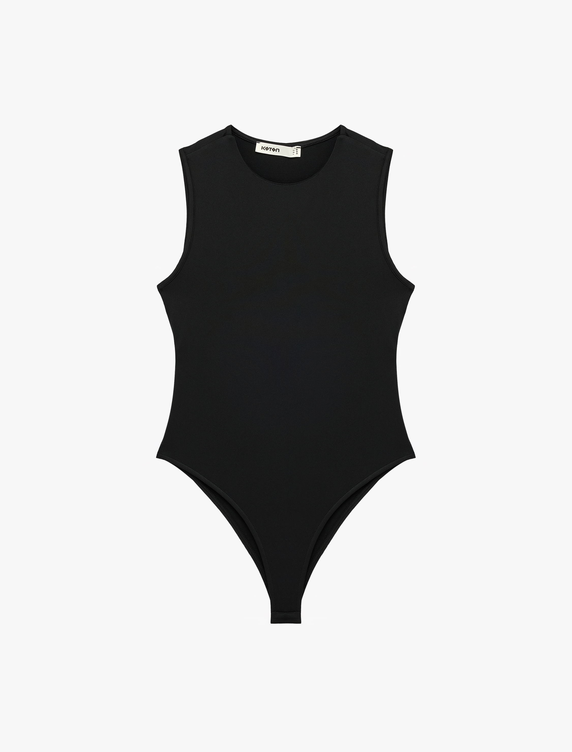   Slim Fit Kolsuz Bisiklet Yaka Bodysuit