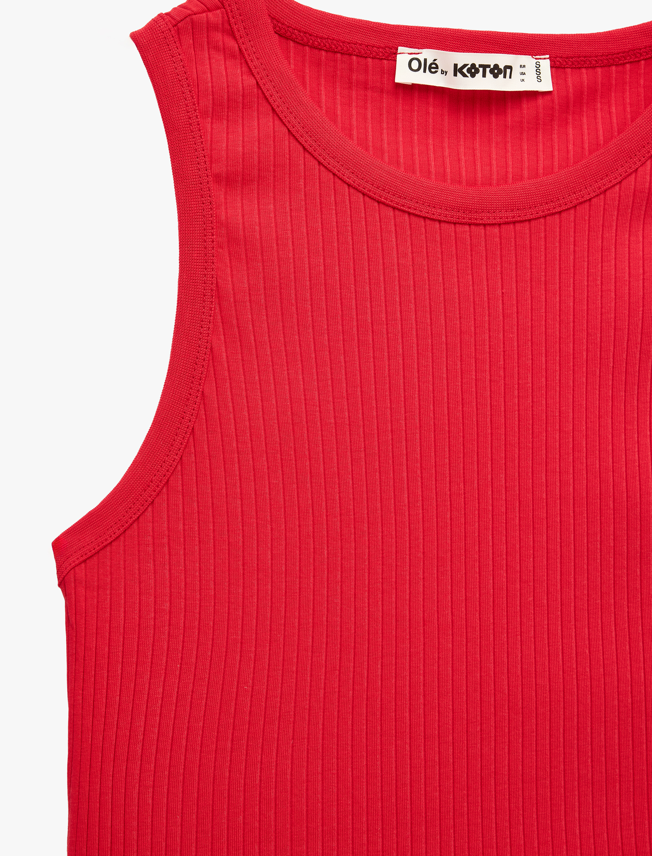   Pamuklu Slim Fit Kaşkorse Bisiklet Yaka Kolsuz Atlet