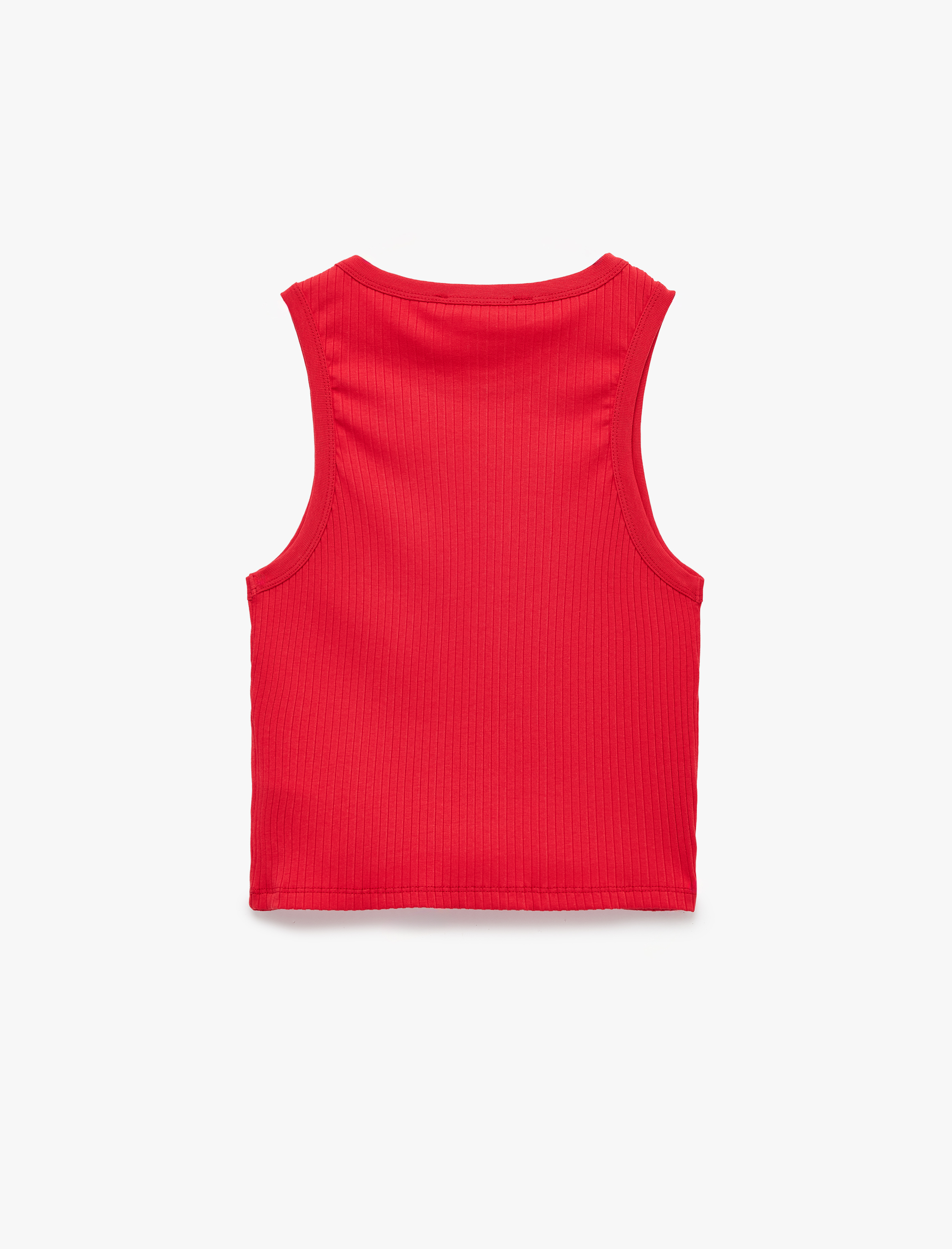   Pamuklu Slim Fit Kaşkorse Bisiklet Yaka Kolsuz Atlet