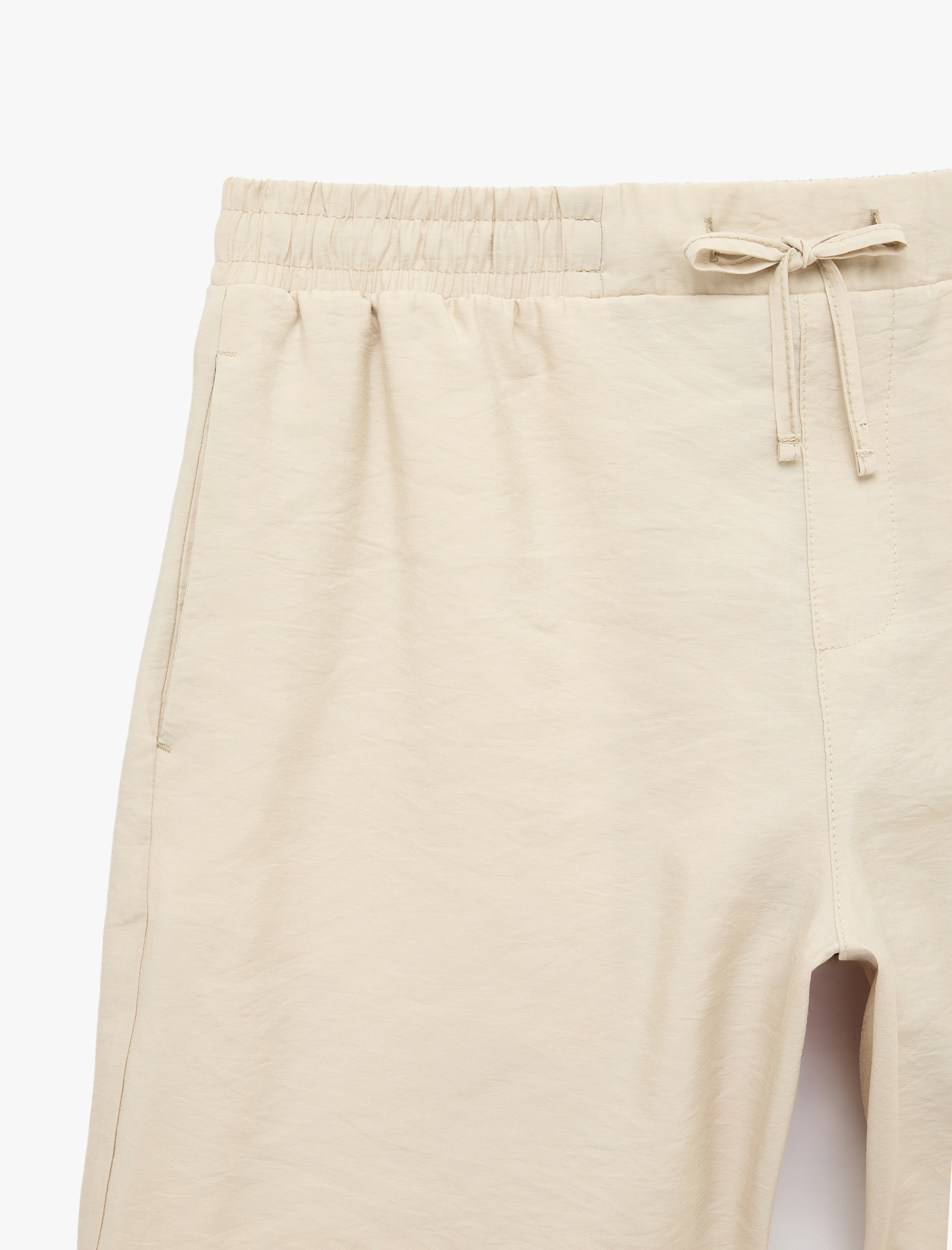   Regular Fit Cepli Bermuda Cupro Modal Beli Bağcıklı Şort