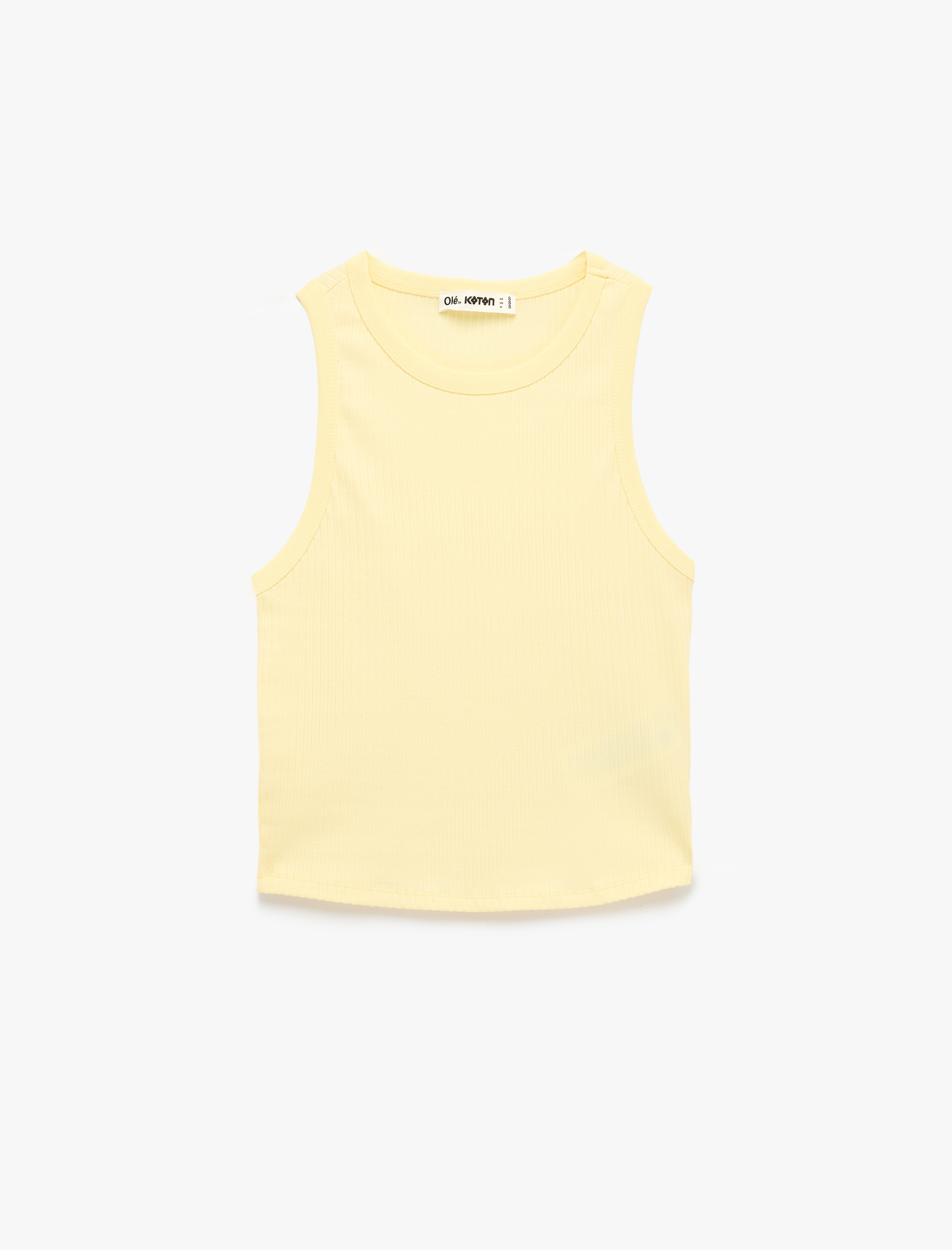   Pamuklu Slim Fit Kaşkorse Bisiklet Yaka Kolsuz Atlet