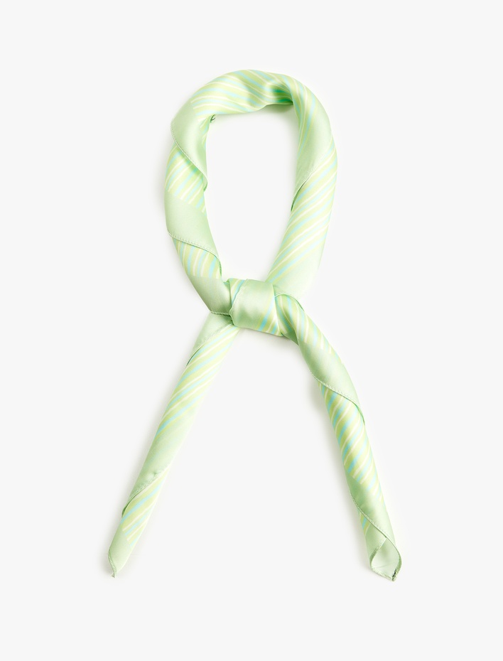 Kadın Çizgili Kare Şal