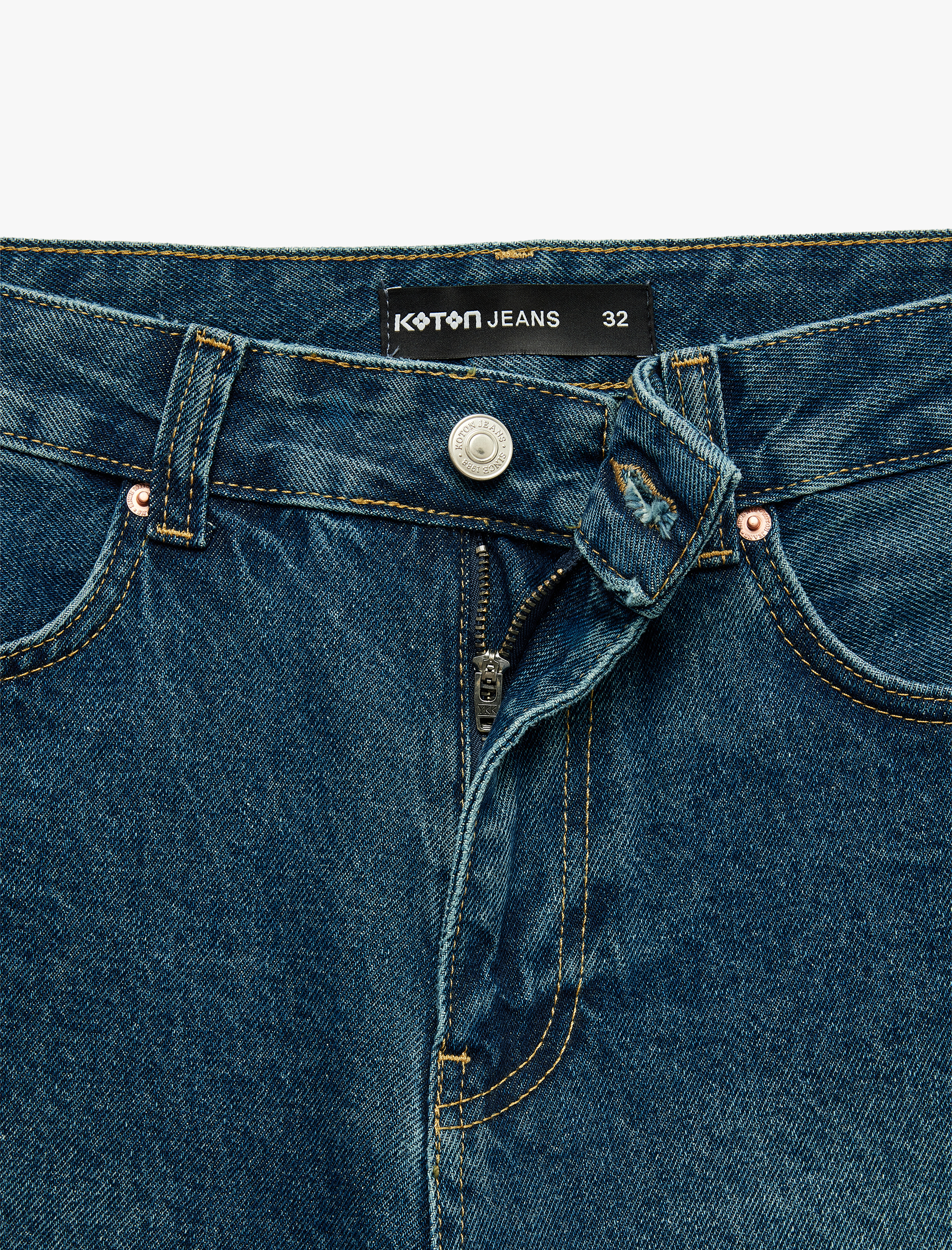   Normal Bel Cepli Pamuklu Bermuda Straight Fit Jean Şort