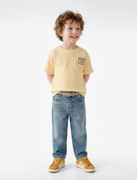 Pamuklu Oversize Denim Pantolon