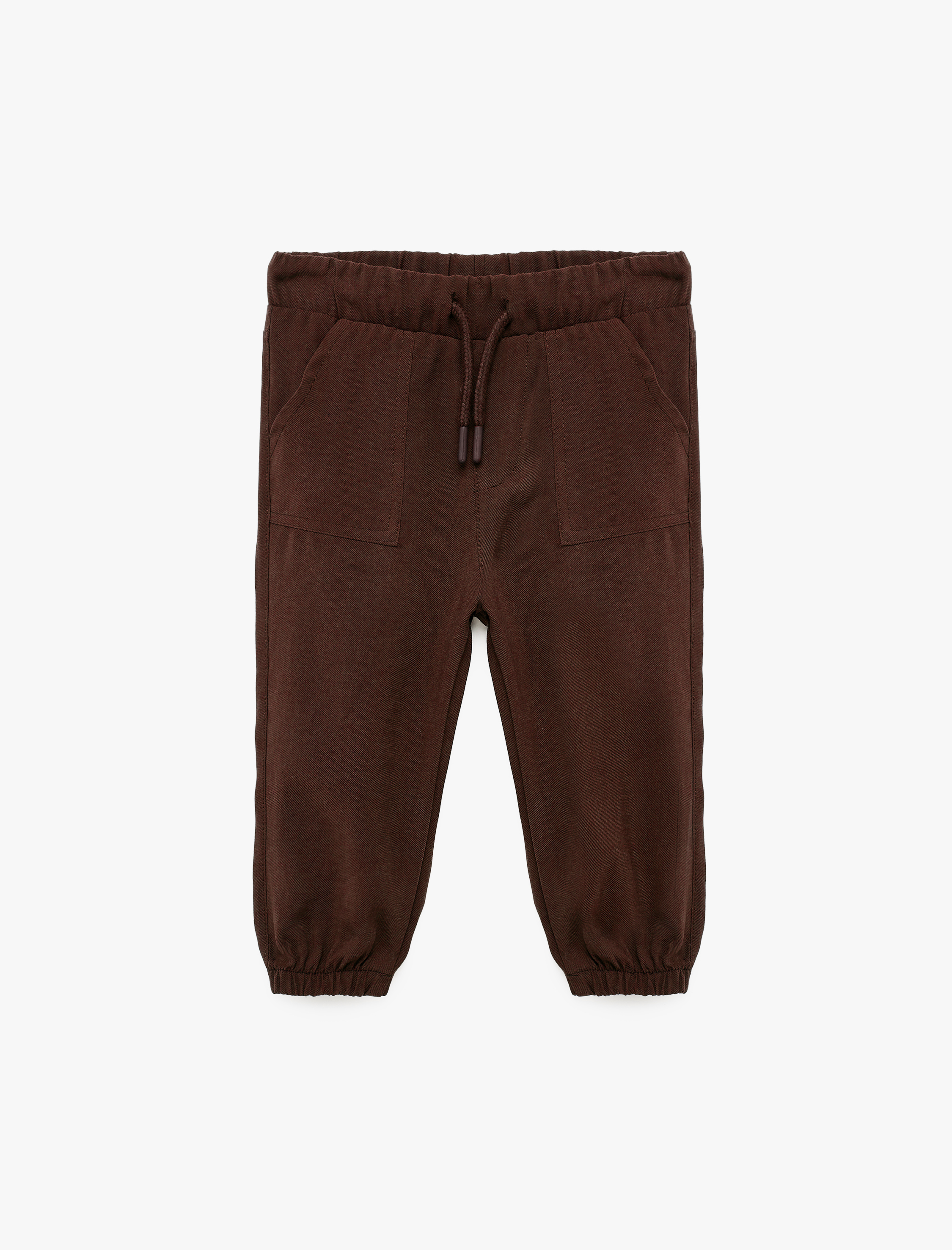  Erkek Bebek Pamuklu Beli Bağcıklı Modal Karışımlı Basic Jogger Pantolon