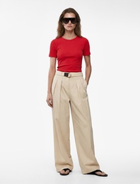 Pamuklu Slim Fit Bisiklet Yaka Kısa Kollu Basic Tişört