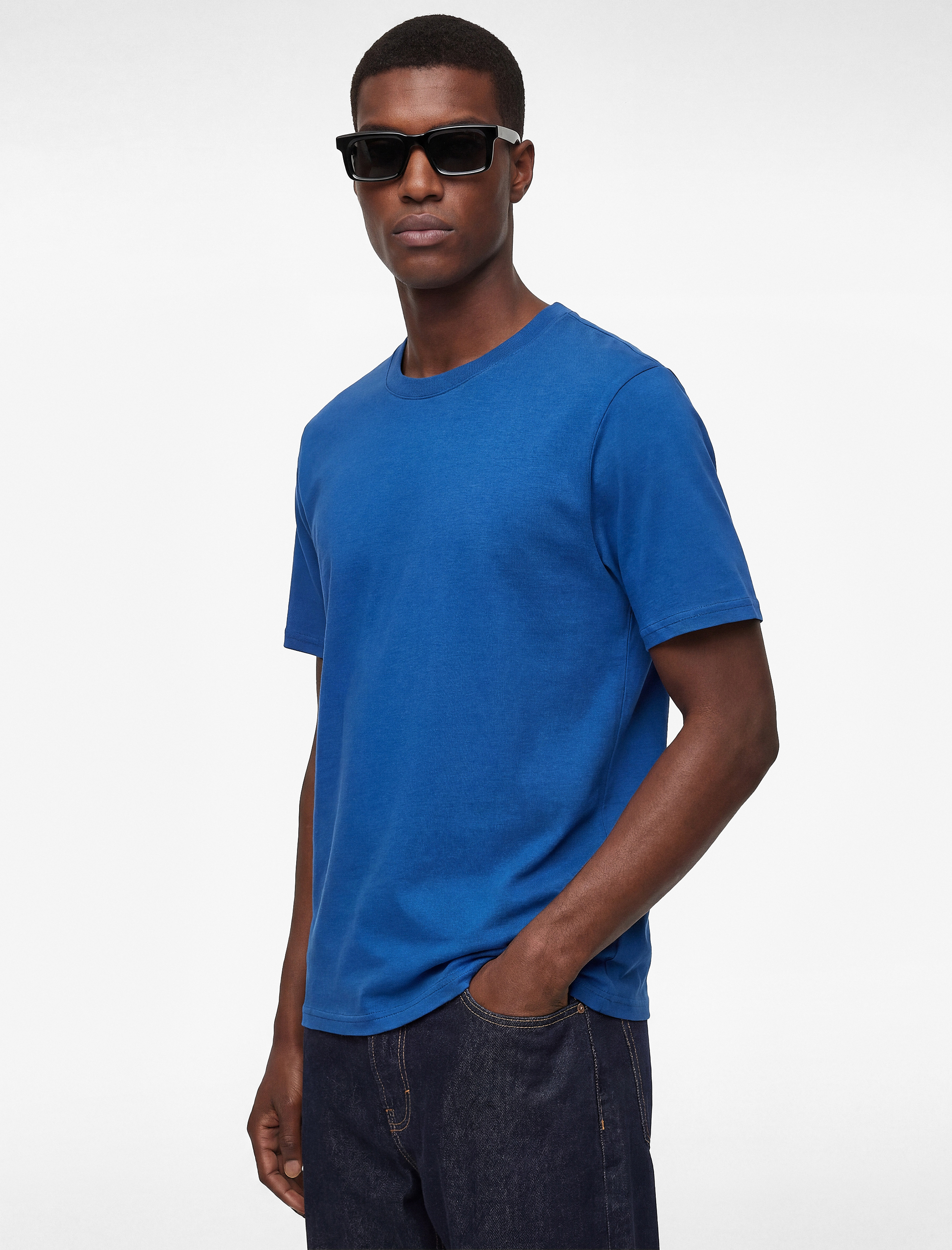   Regular Fit Bisiklet Yaka Pamuklu Basic Kısa Kollu Tişört
