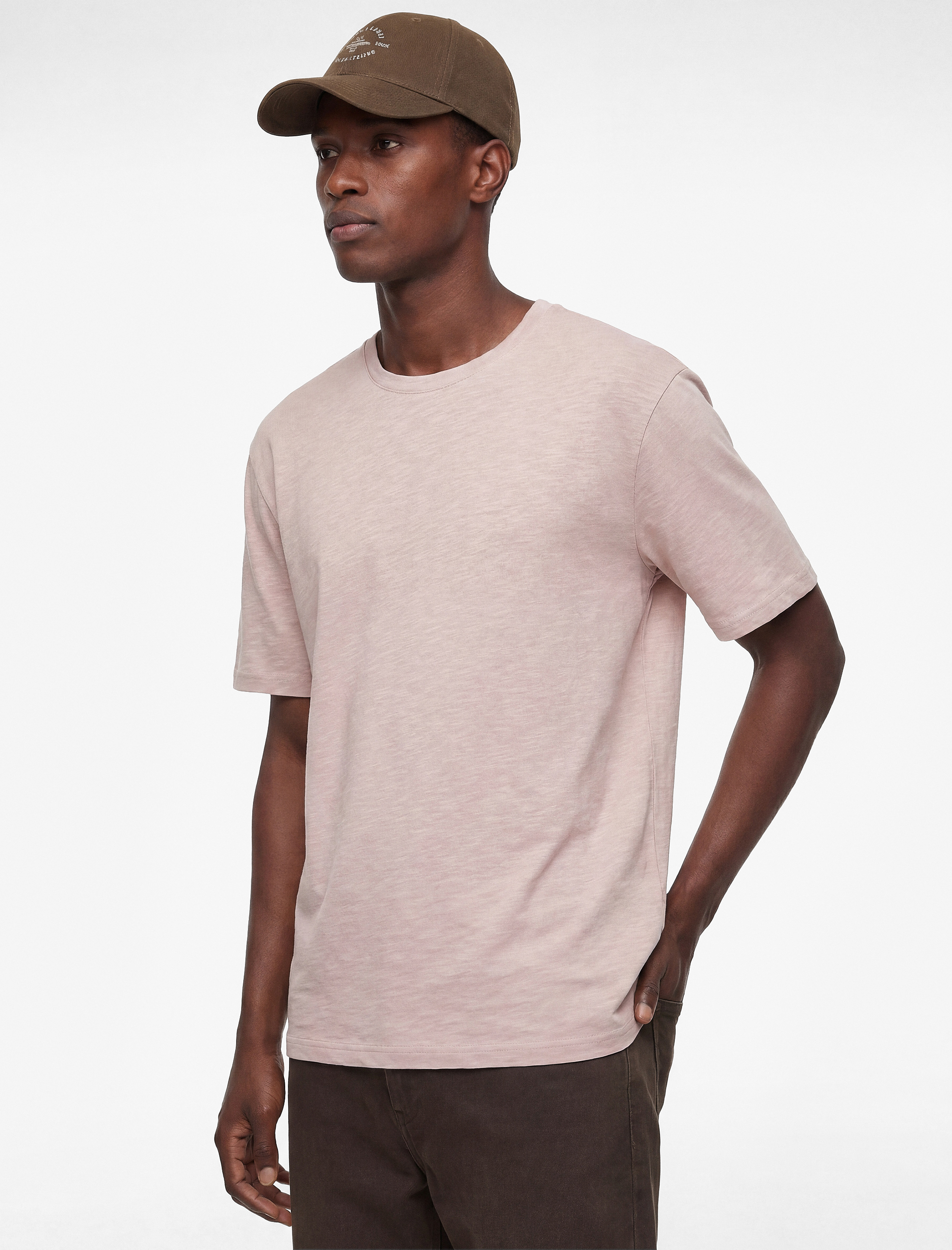   Pamuklu Kısa Kollu Bisiklet Yaka Basic Oversize Tişört