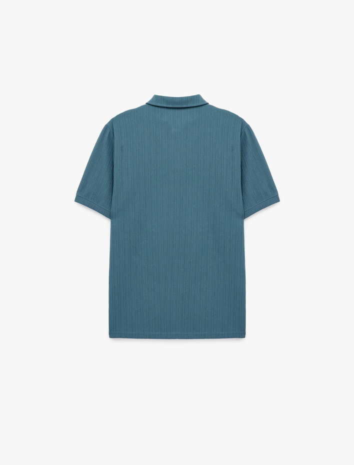  Regular Fit Kısa Kollu Düğmeli Polo Yaka Tişört