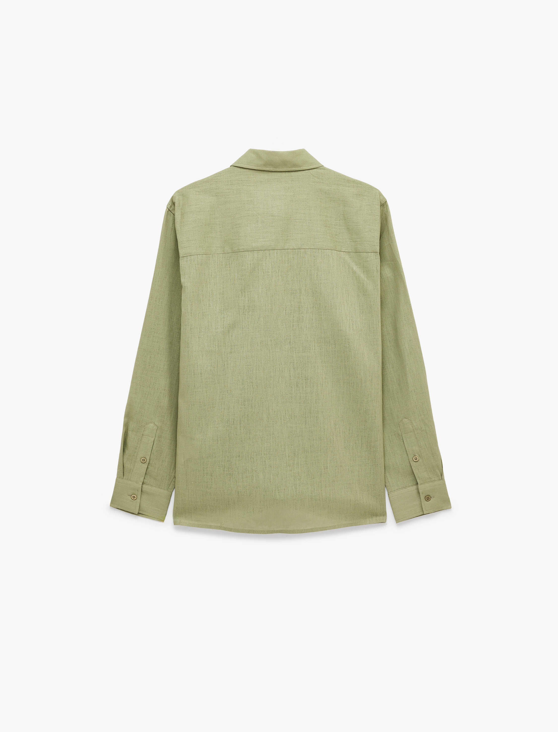   Regular Fit Klasik Yaka Düğmeli Uzun Kollu Gömlek