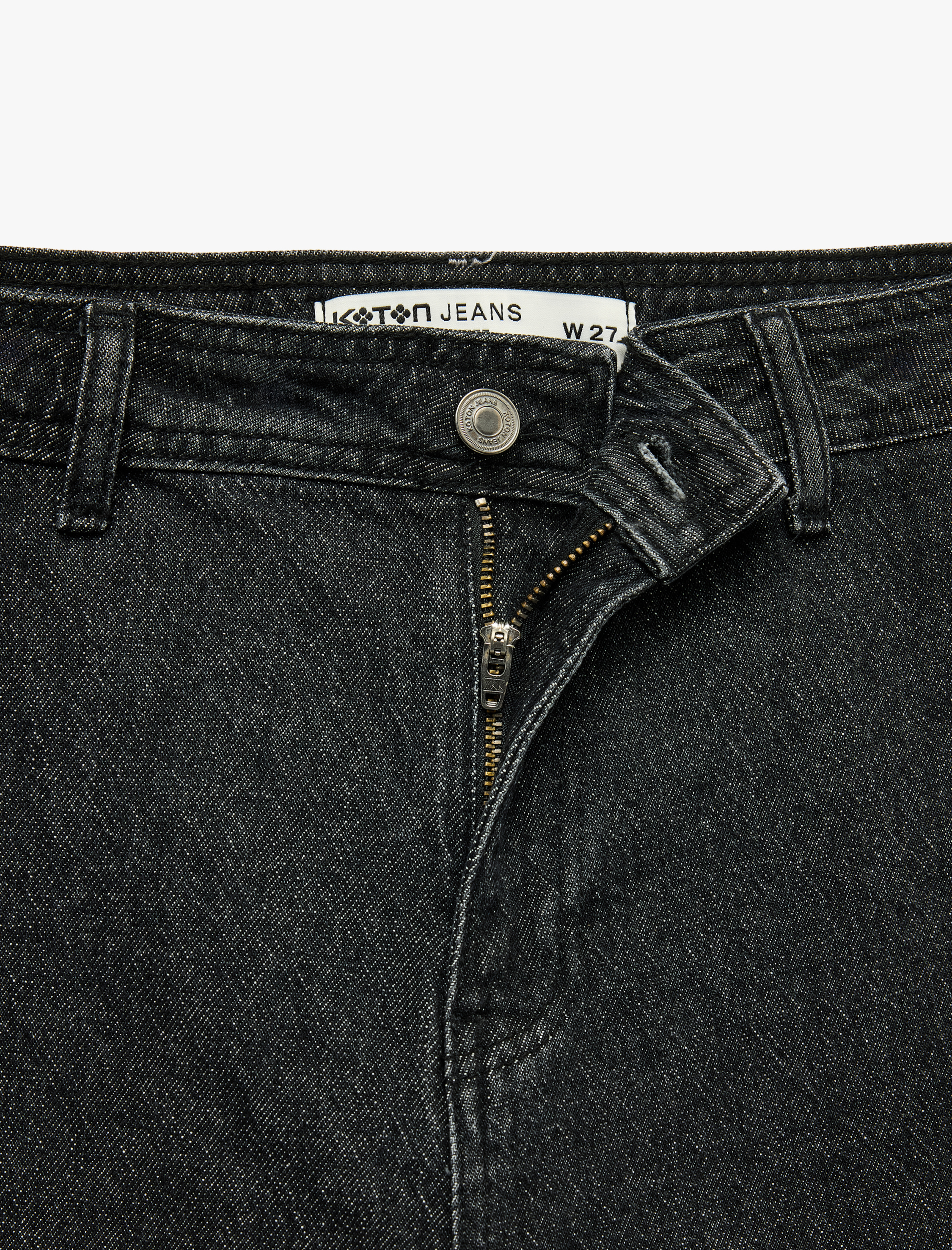   Yüksek Bel Rahat Kalıp Pamuklu Denim Pantolon - Culotte Jeans