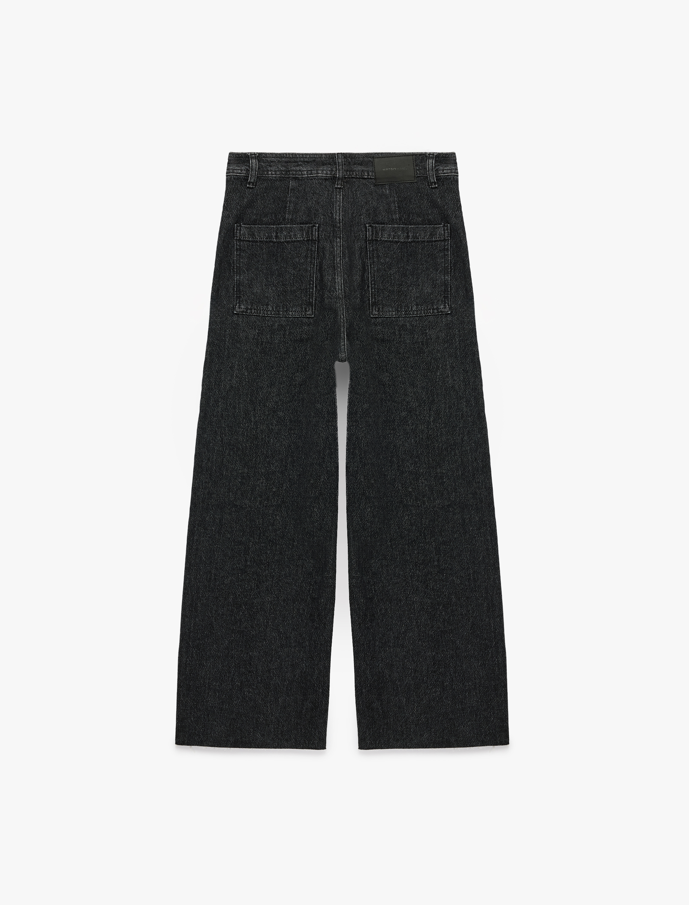   Yüksek Bel Rahat Kalıp Pamuklu Denim Pantolon - Culotte Jeans