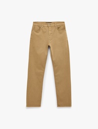 Normal Bel Pamuklu Cepli Straight Fit Jean Pantolon - Mark Jean