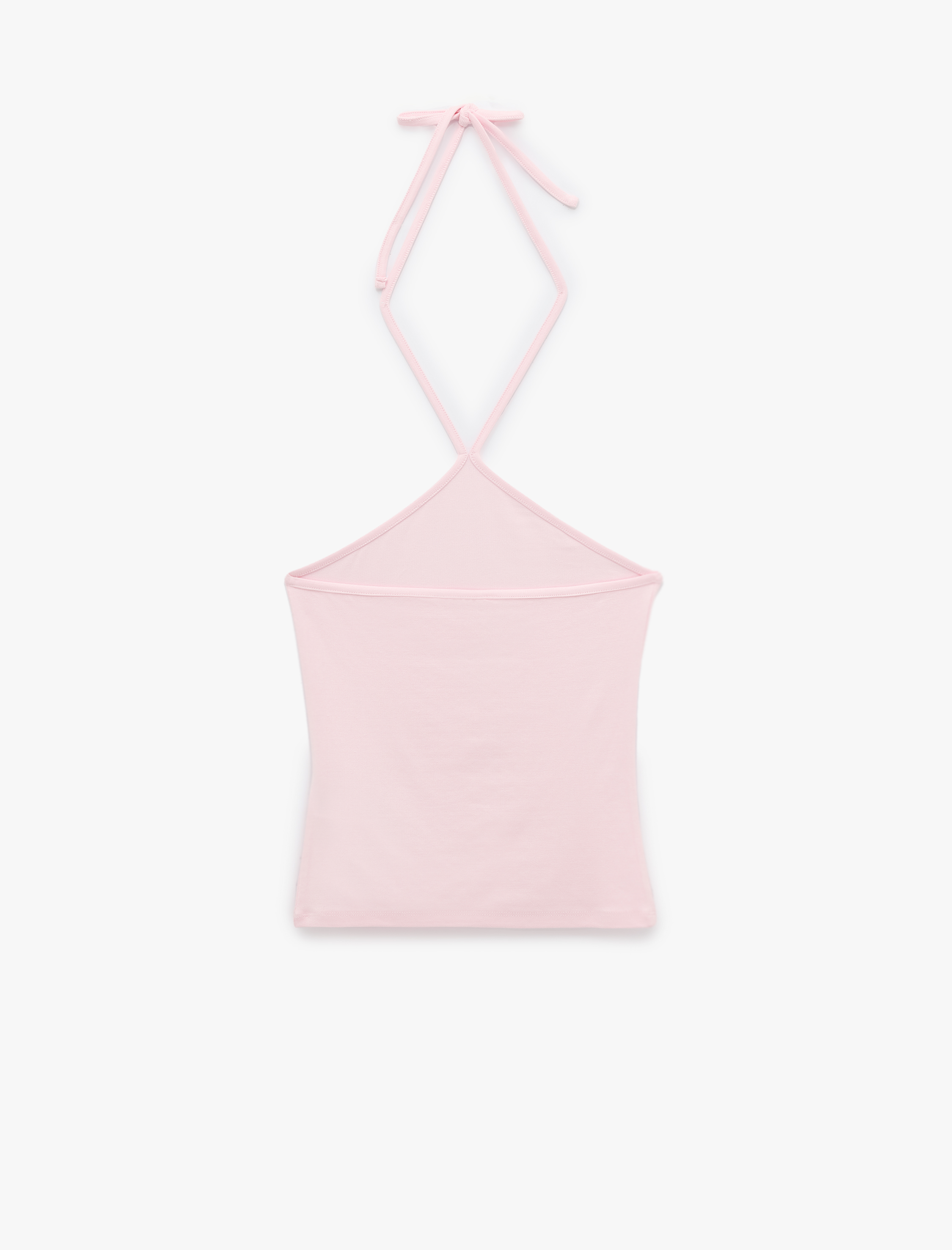   Koton X Sibil Çetinkaya - Slim Fit Boyundan Bağlamalı Halter Yaka Top