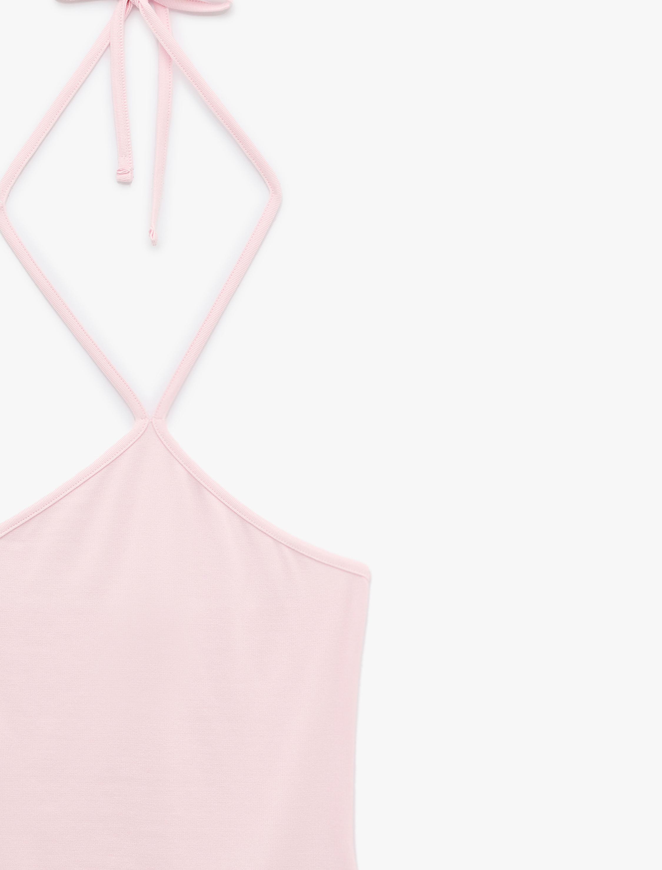   Koton X Sibil Çetinkaya - Slim Fit Boyundan Bağlamalı Halter Yaka Top