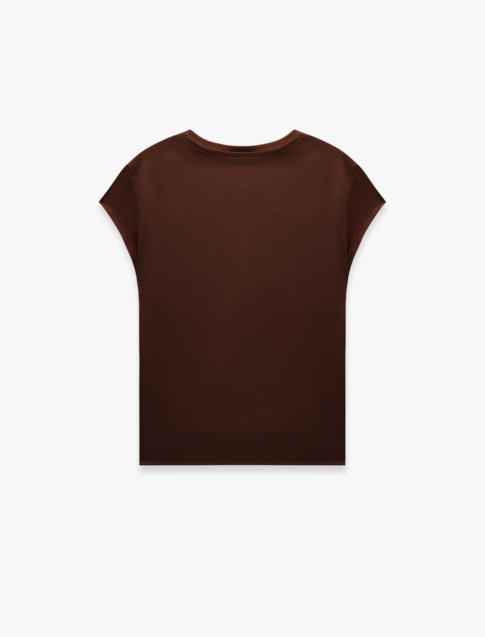  Slim Fit Bisiklet Yaka Kısa Kollu Spor Tişört