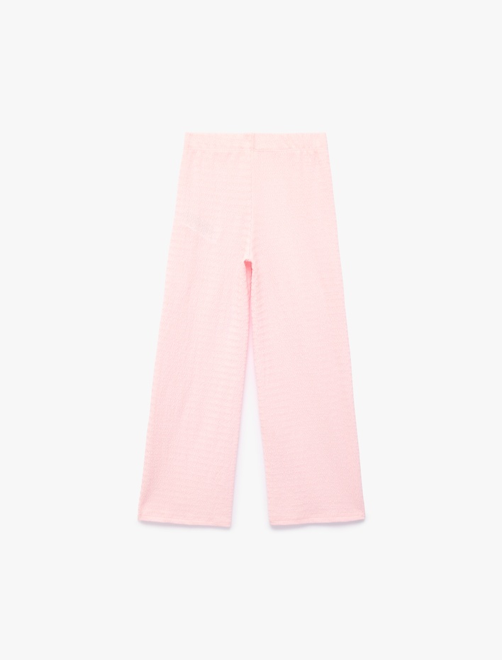 Kız Çocuk Geniş Paça Basic Pantolon