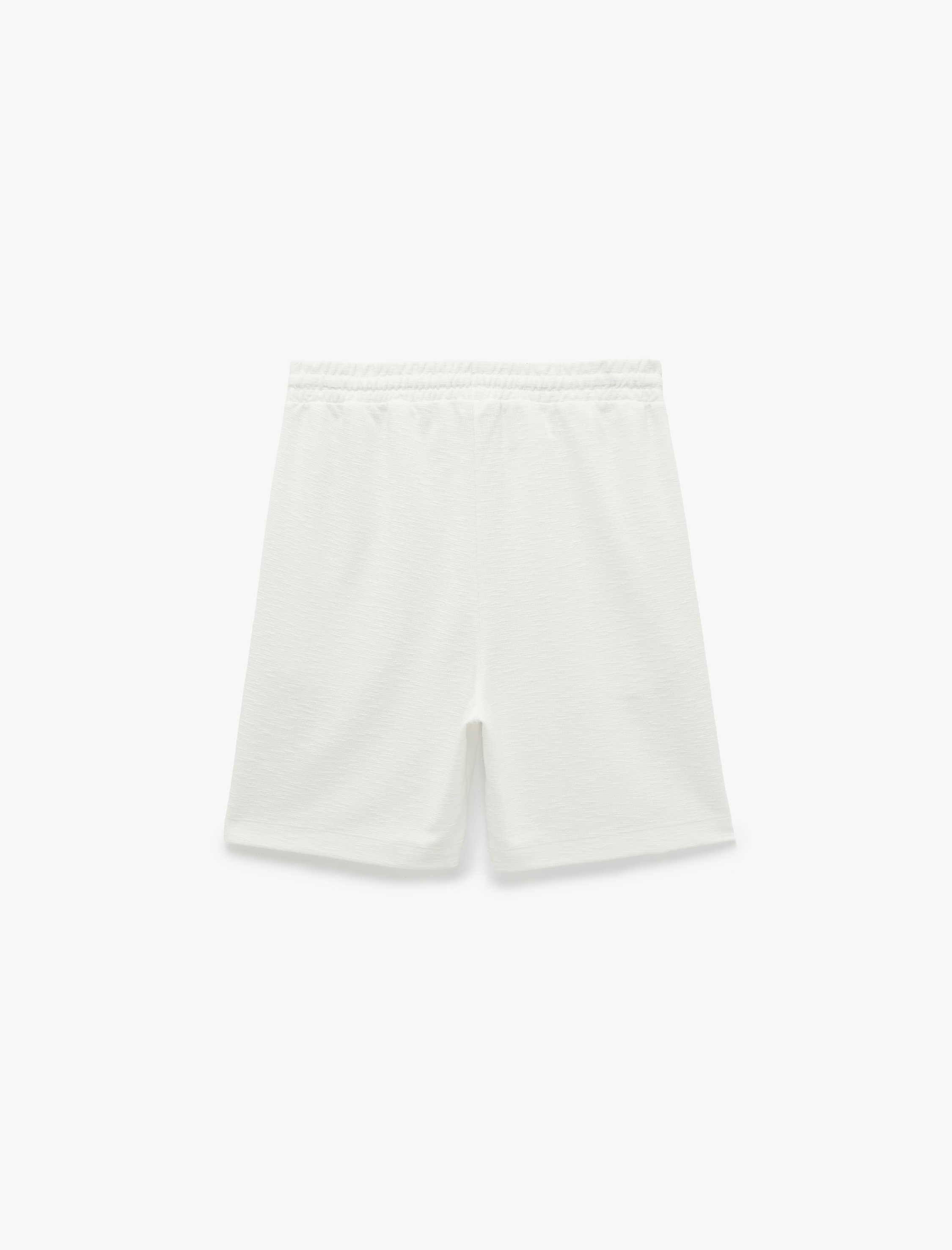   Regular Fit Cepli Bermuda Beli Bağcıklı Şort