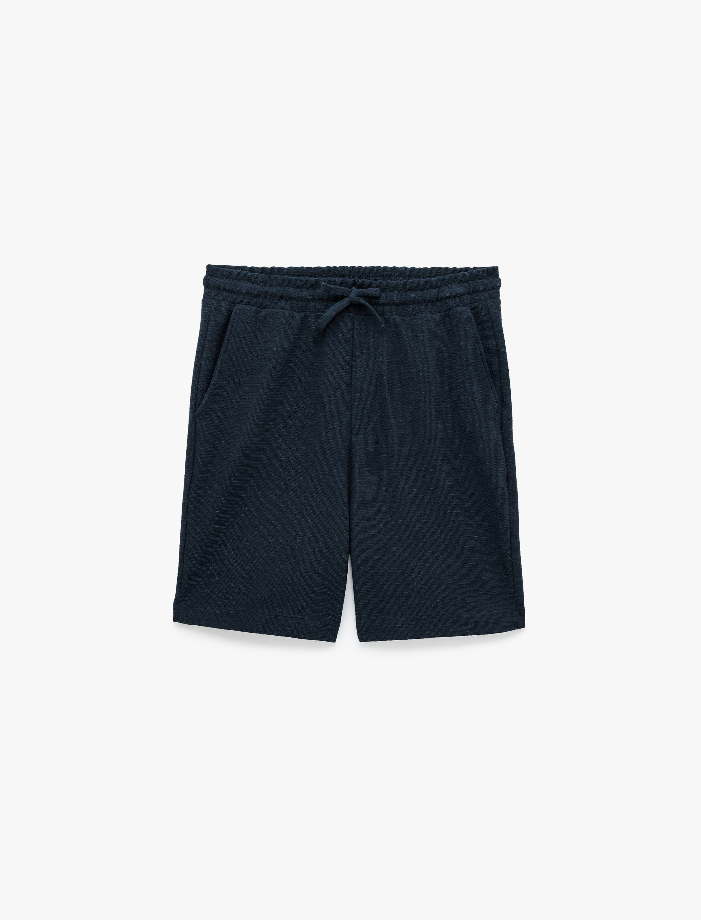   Regular Fit Cepli Bermuda Beli Bağcıklı Şort
