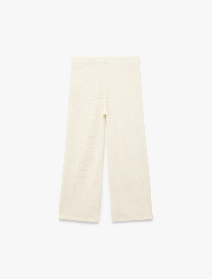Kız Çocuk Geniş Paça Basic Pantolon