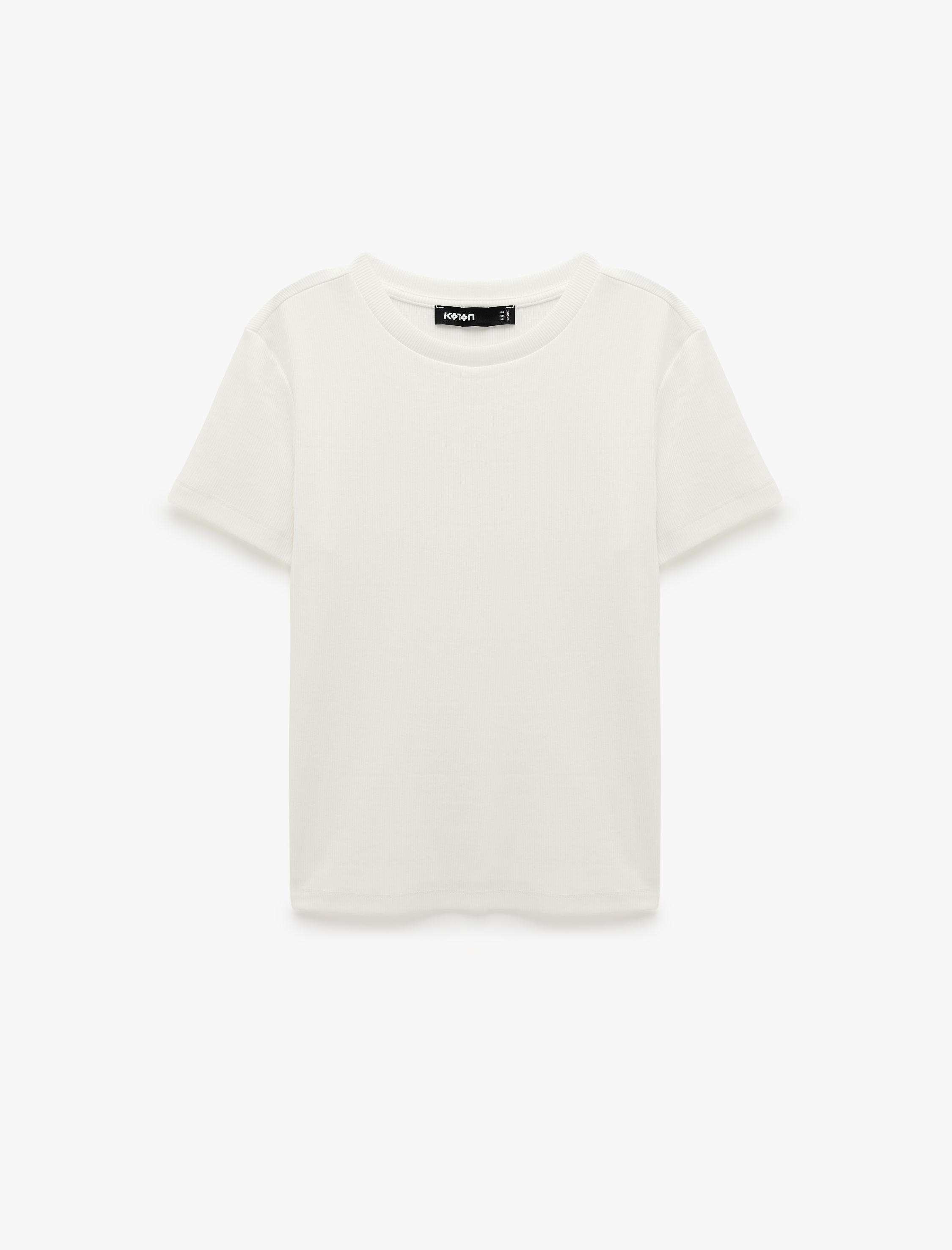   Pamuklu Slim Fit Bisiklet Yaka Kısa Kollu Basic Tişört