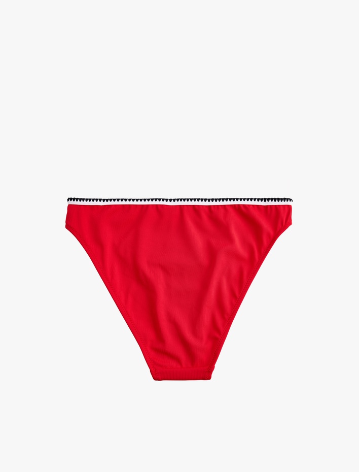  Renk Kontrastlı Kroşe Detaylı Bikini Altı