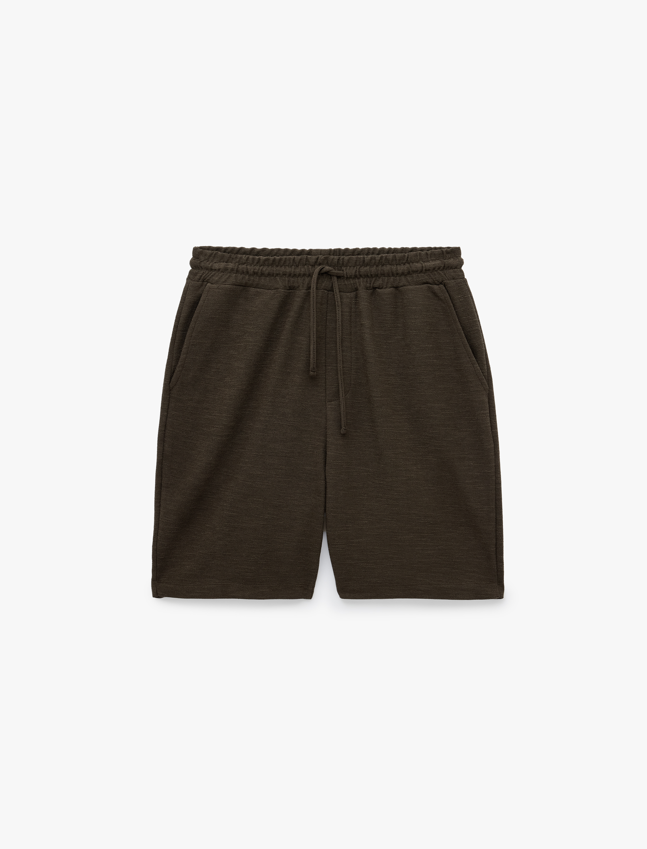   Regular Fit Cepli Bermuda Beli Bağcıklı Şort
