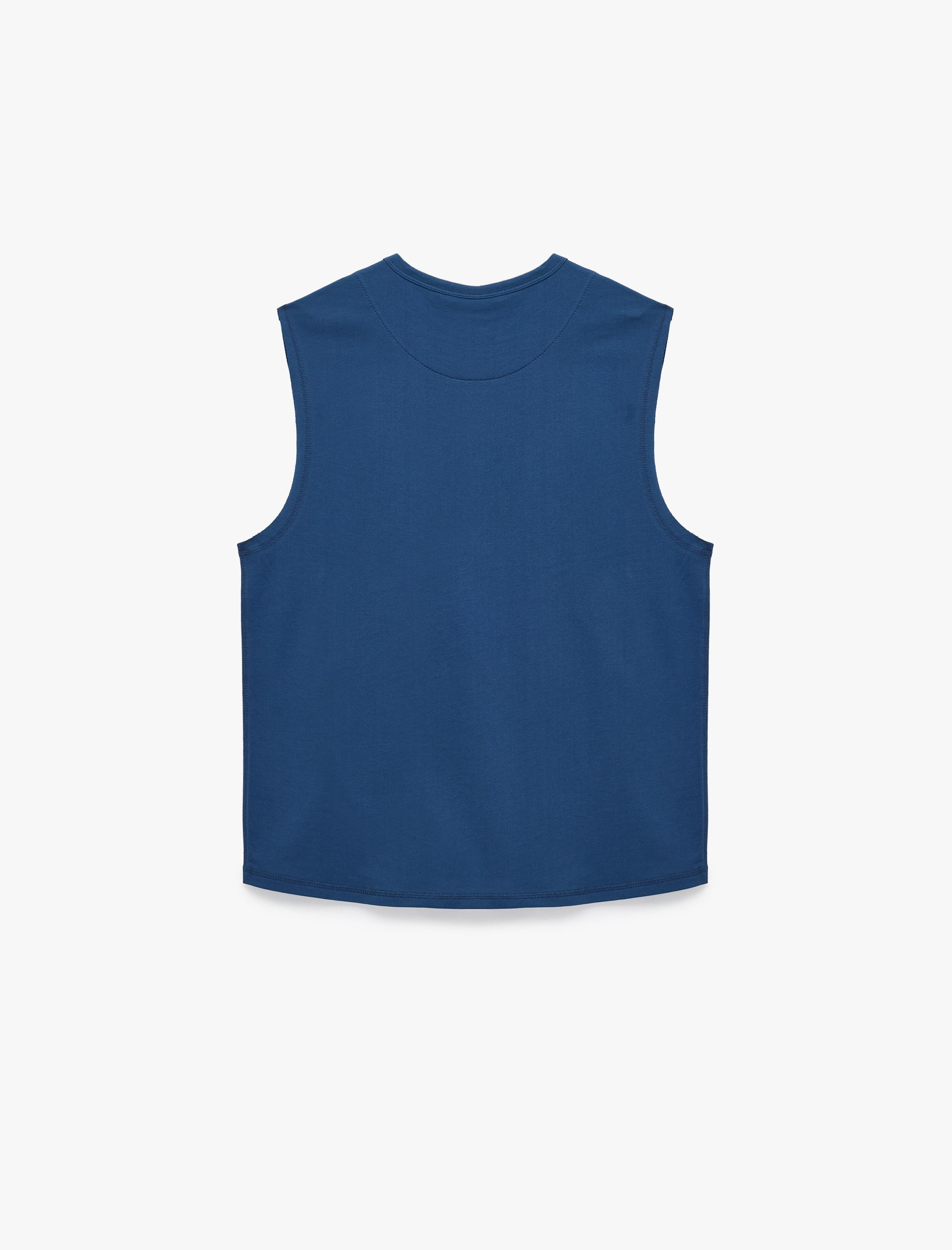   Dikiş Detaylı Pamuklu Kolsuz Bisiklet Yaka Basic Spor Atlet