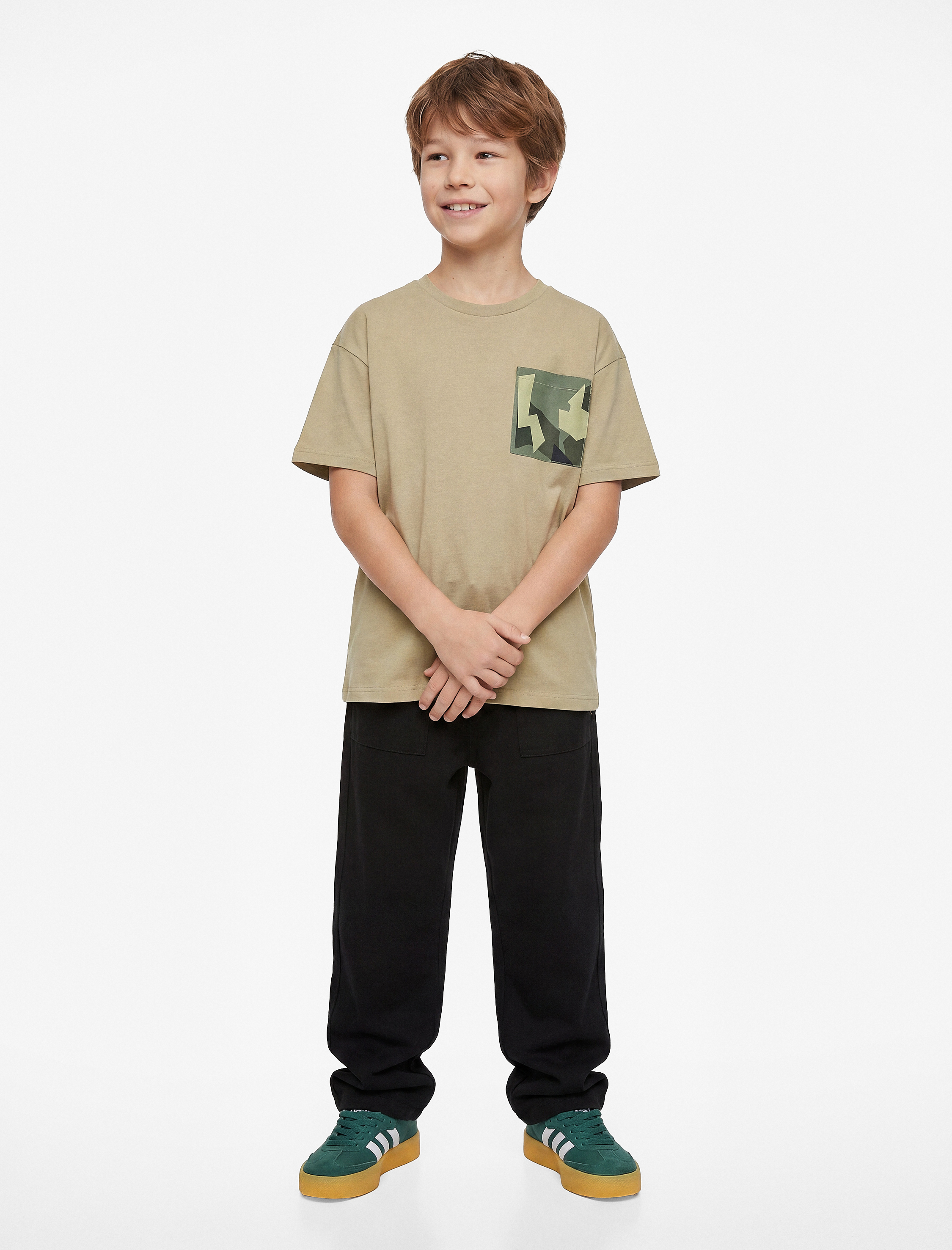  Erkek Çocuk Beli Bağcıklı Viskon Karışımlı Basic  Jogger Pantolon