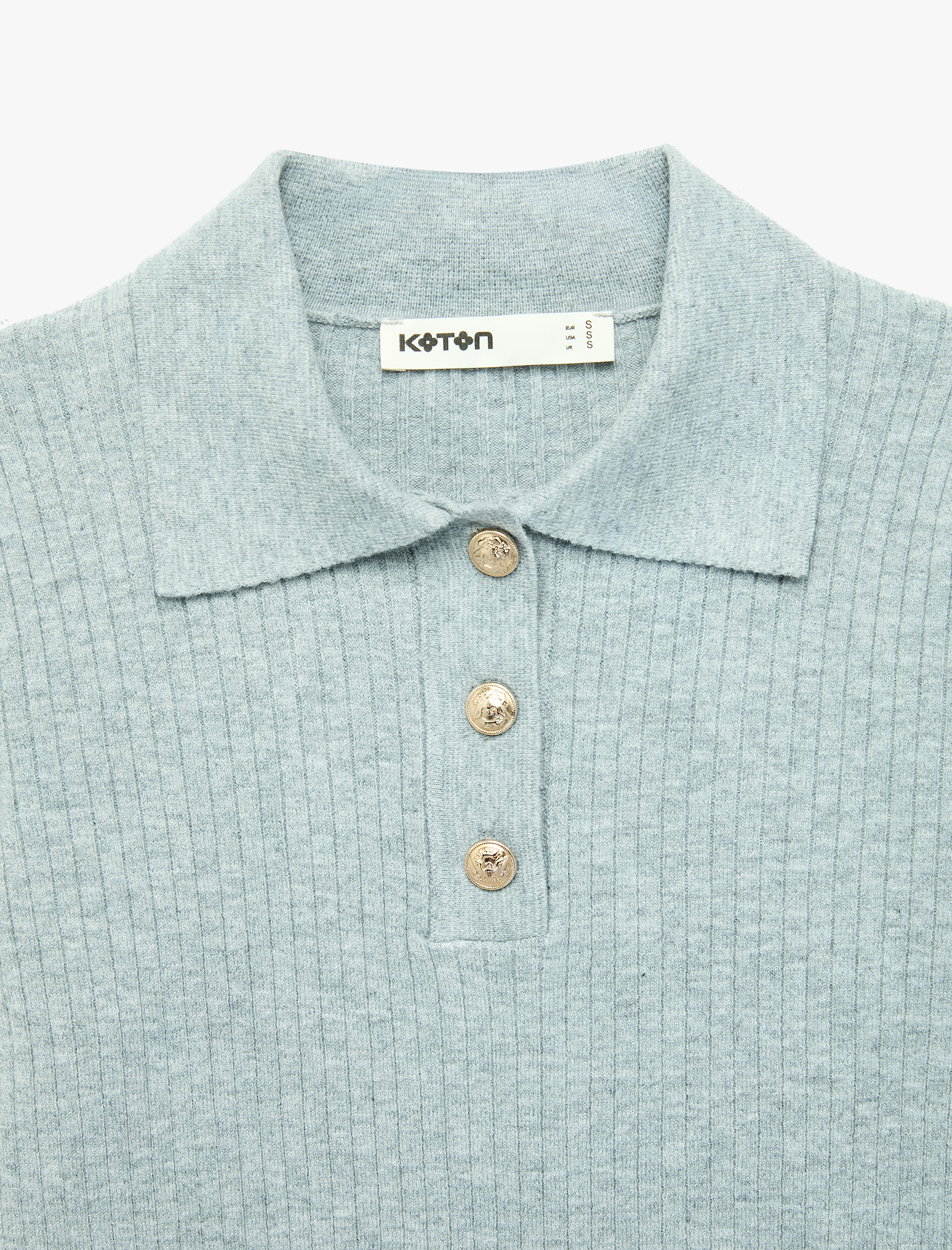   Regular Fit Kısa Kollu Polo Yaka Triko Kazak