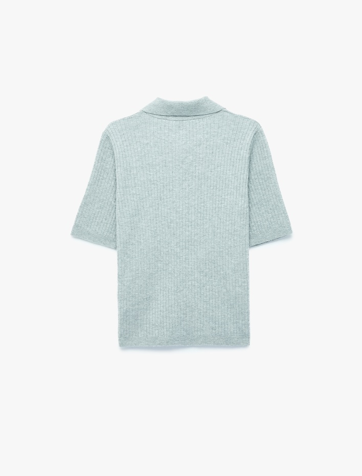  Regular Fit Kısa Kollu Polo Yaka Triko Kazak