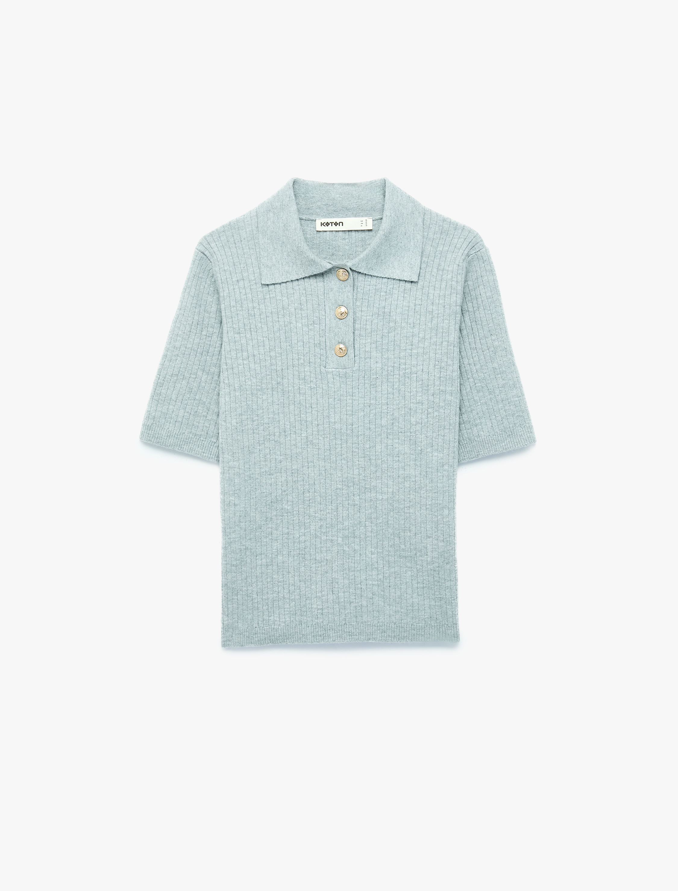   Regular Fit Kısa Kollu Polo Yaka Triko Kazak