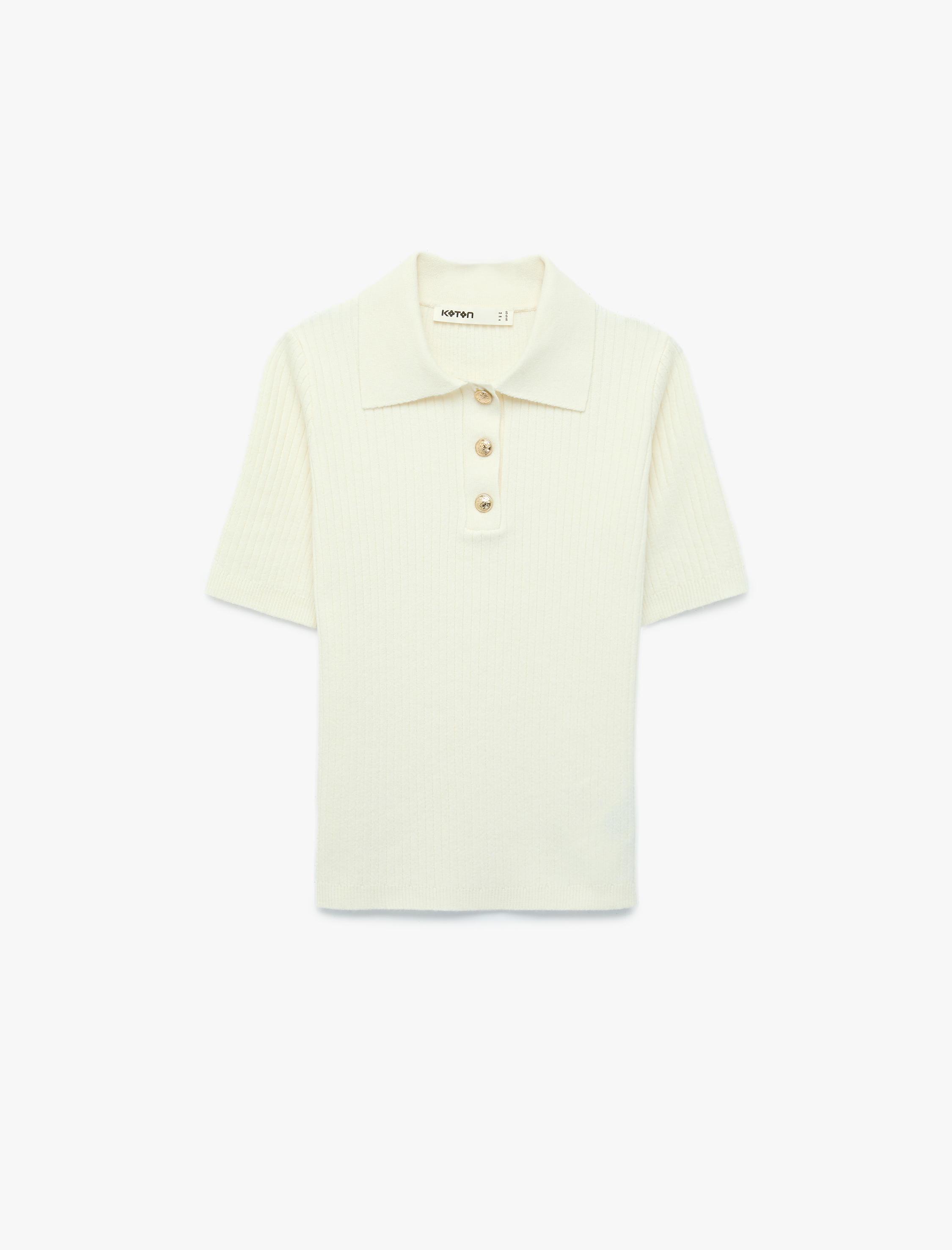   Regular Fit Kısa Kollu Polo Yaka Triko Kazak