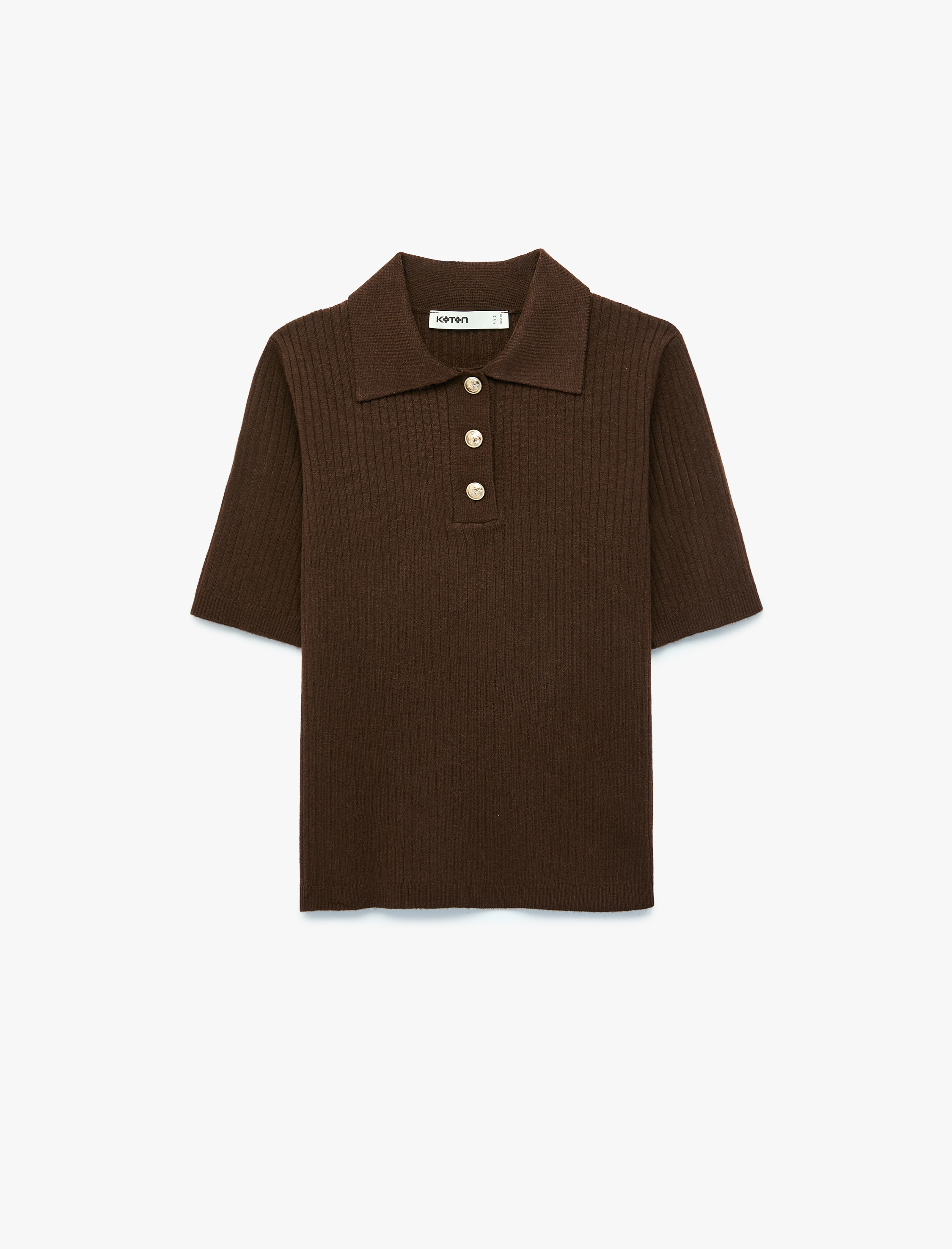   Regular Fit Kısa Kollu Polo Yaka Triko Kazak